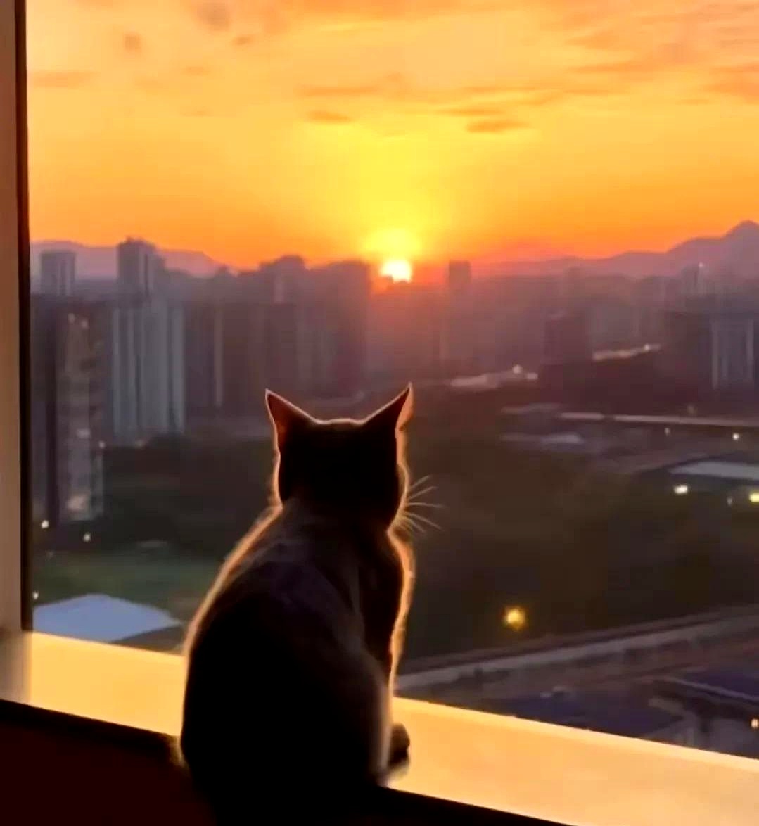 我都未曾报名参加过猫咪背影头像猫背影头像小猫背影头像猫咪日出头像