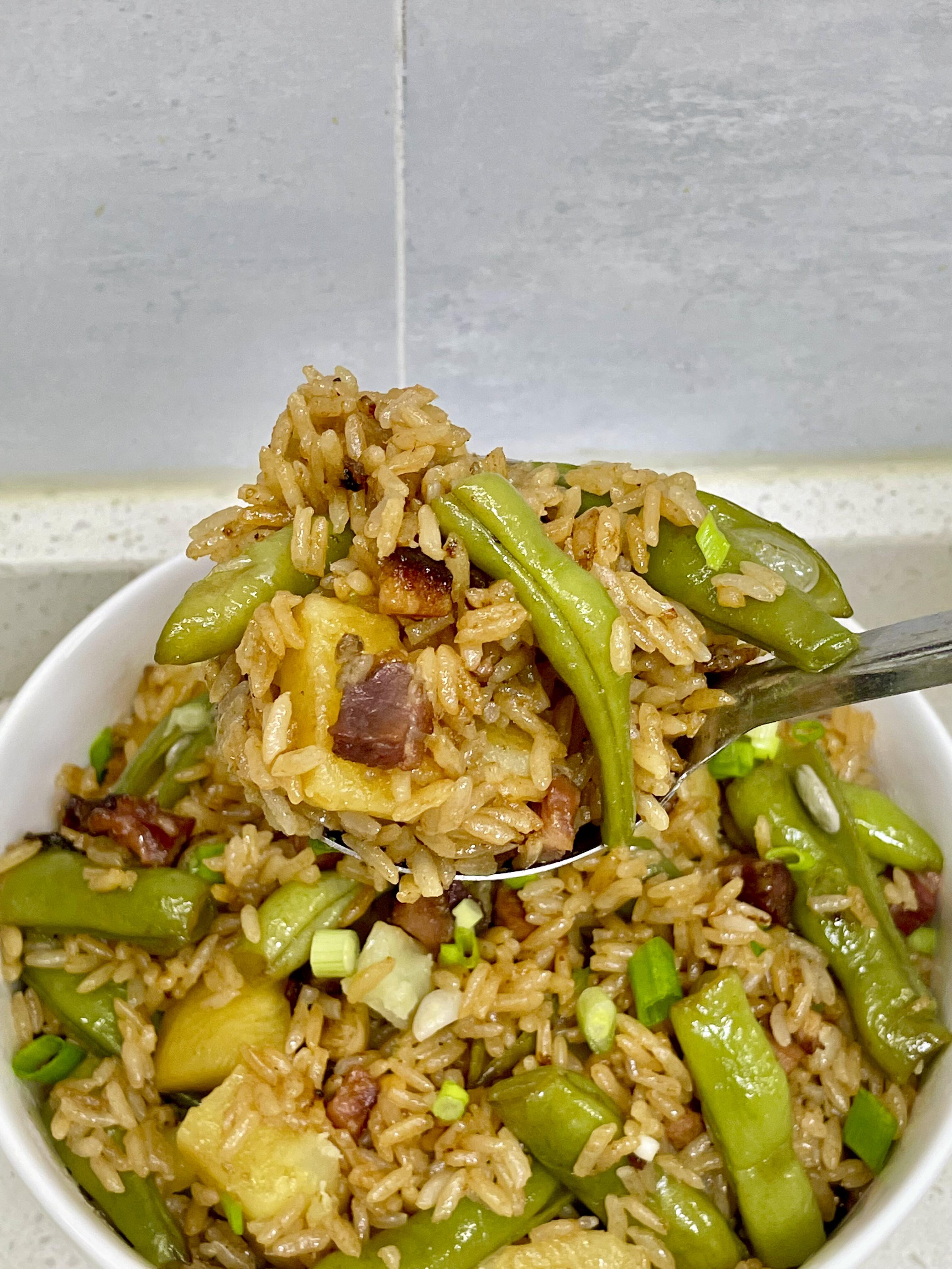 农家腊肉土豆箜饭也太好吃了附详细做法～ 腊肉箜饭也太香了加了