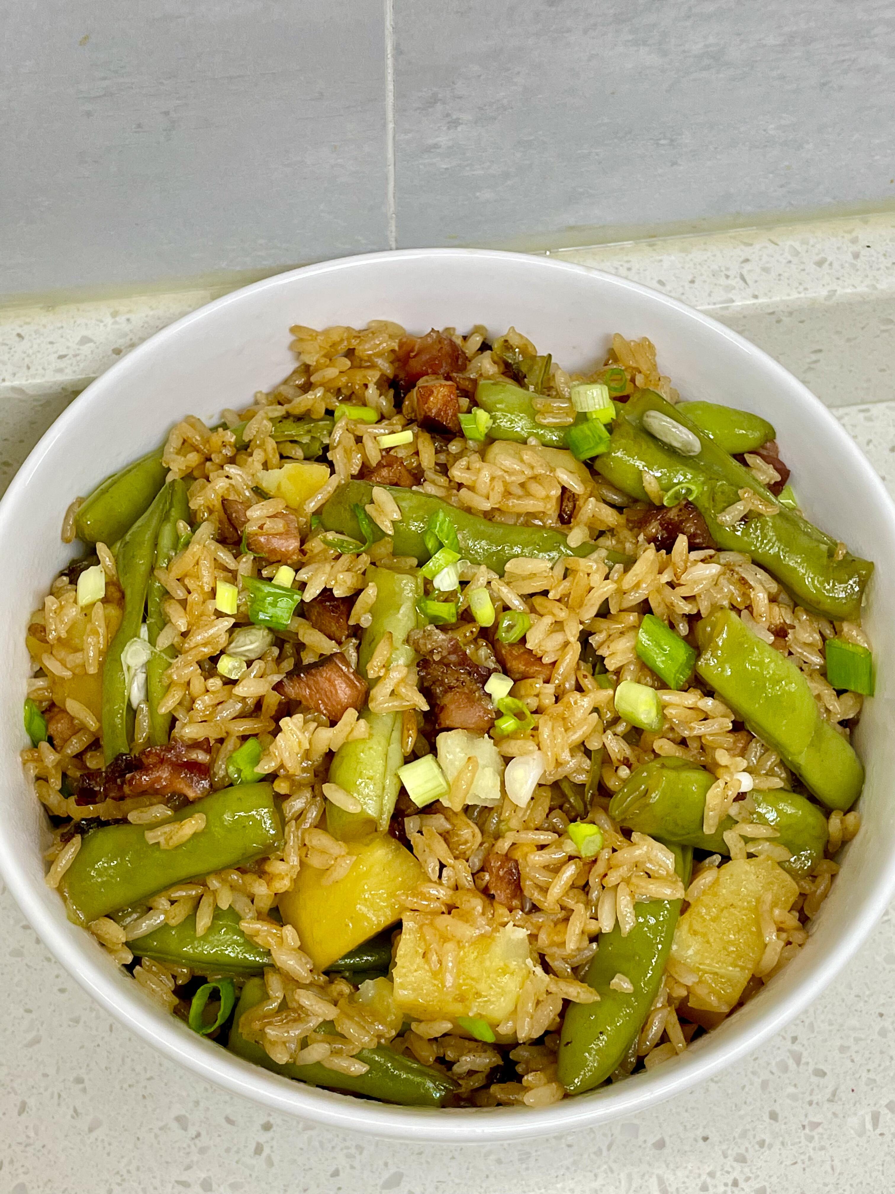 农家腊肉土豆箜饭也太好吃了附详细做法～ 腊肉箜饭也太香了加了