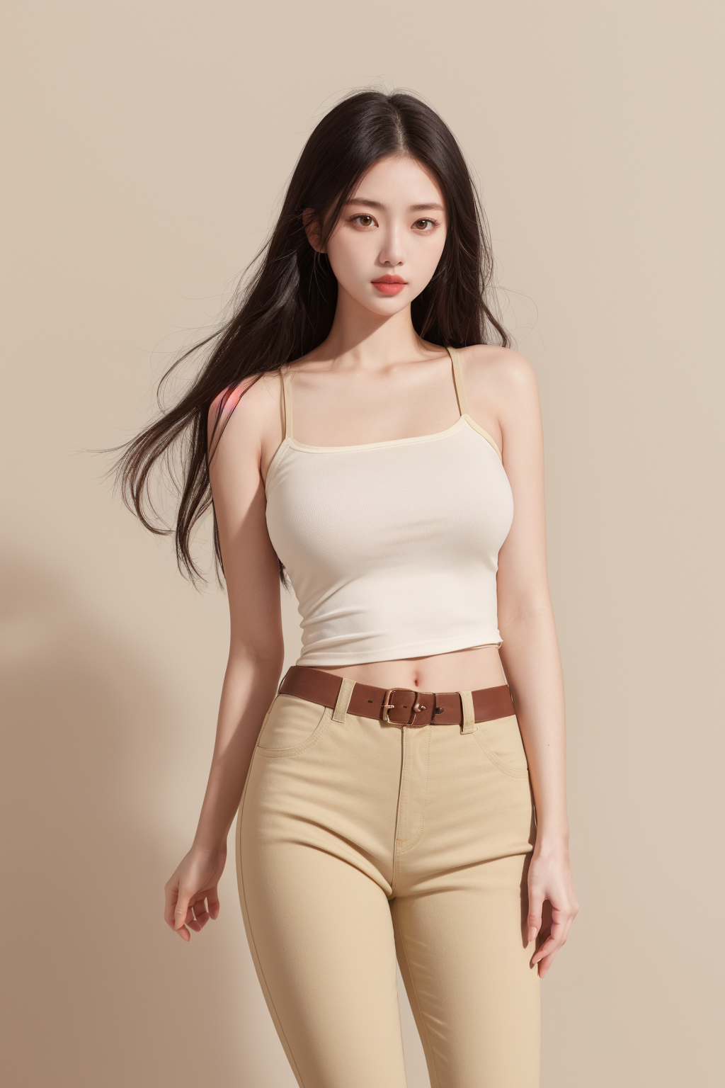 她身姿丰腴曼妙,曲线如名家笔下的工笔画般流畅自然