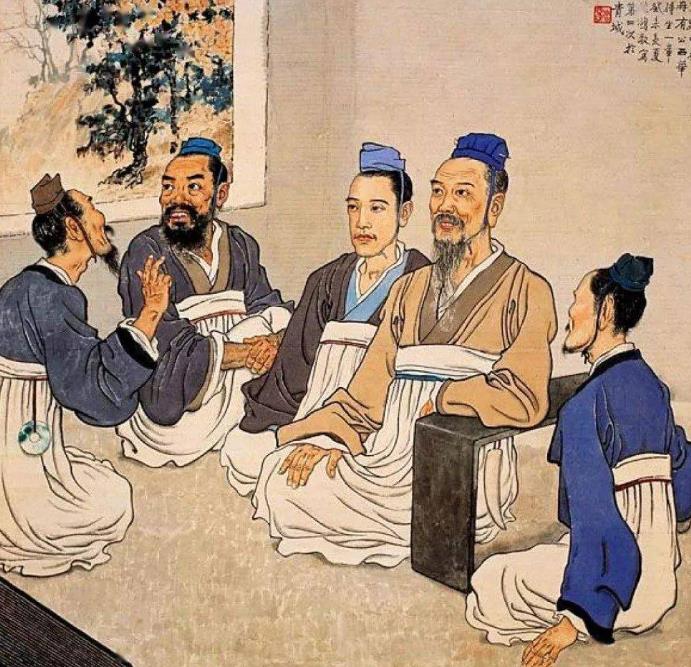 我们看电视剧《三国演义》,发现里面有很多盘腿席地