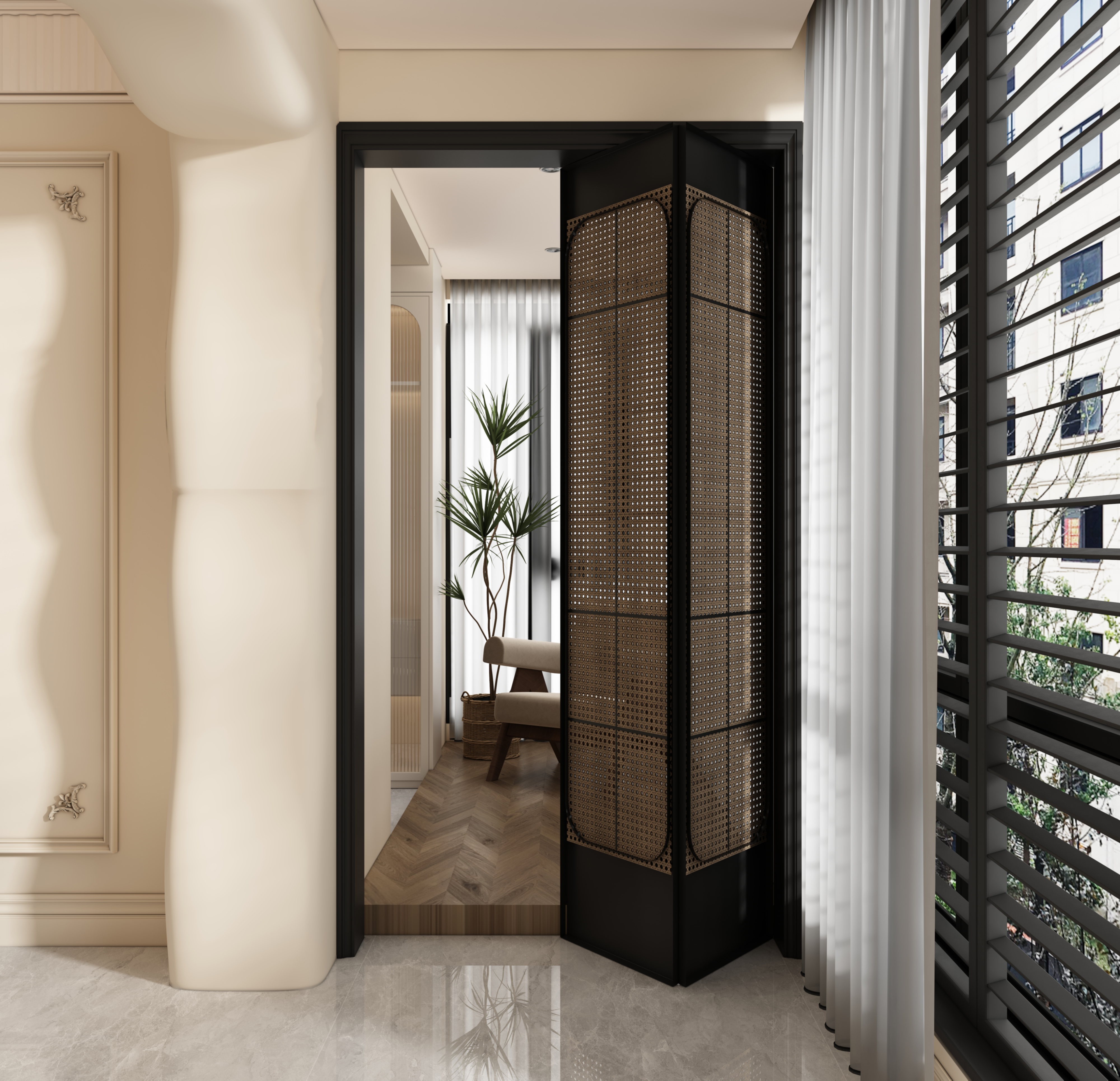 推开家门,奶油色的温柔漫过每个角落