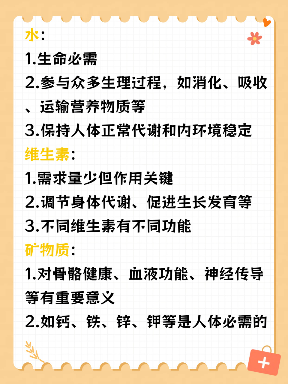 人体六大营养物质图片