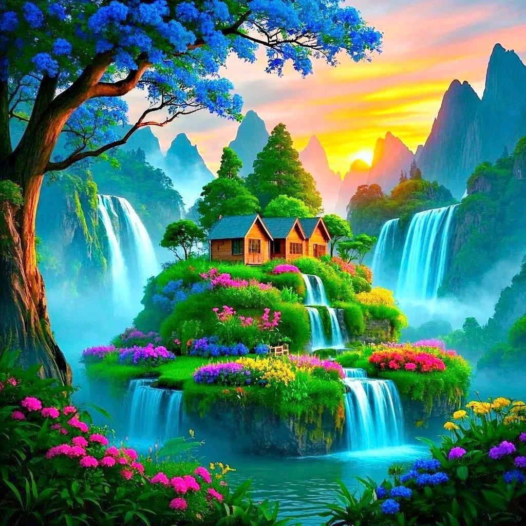 聚财运头像,山水超美,那可是招财源头,福泽老深厚了,财源滚滚来!