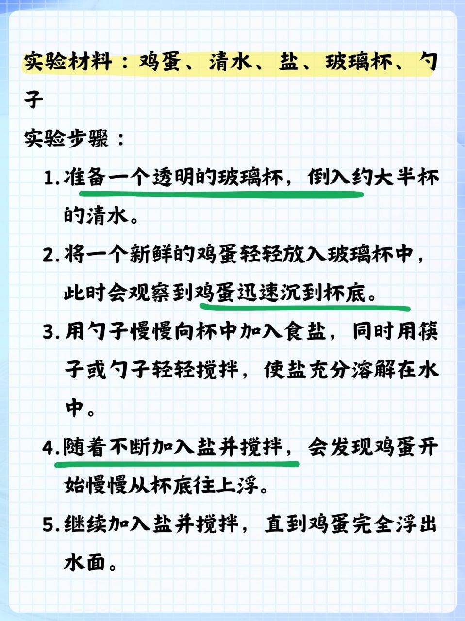 沉浮科学实验步骤图图片