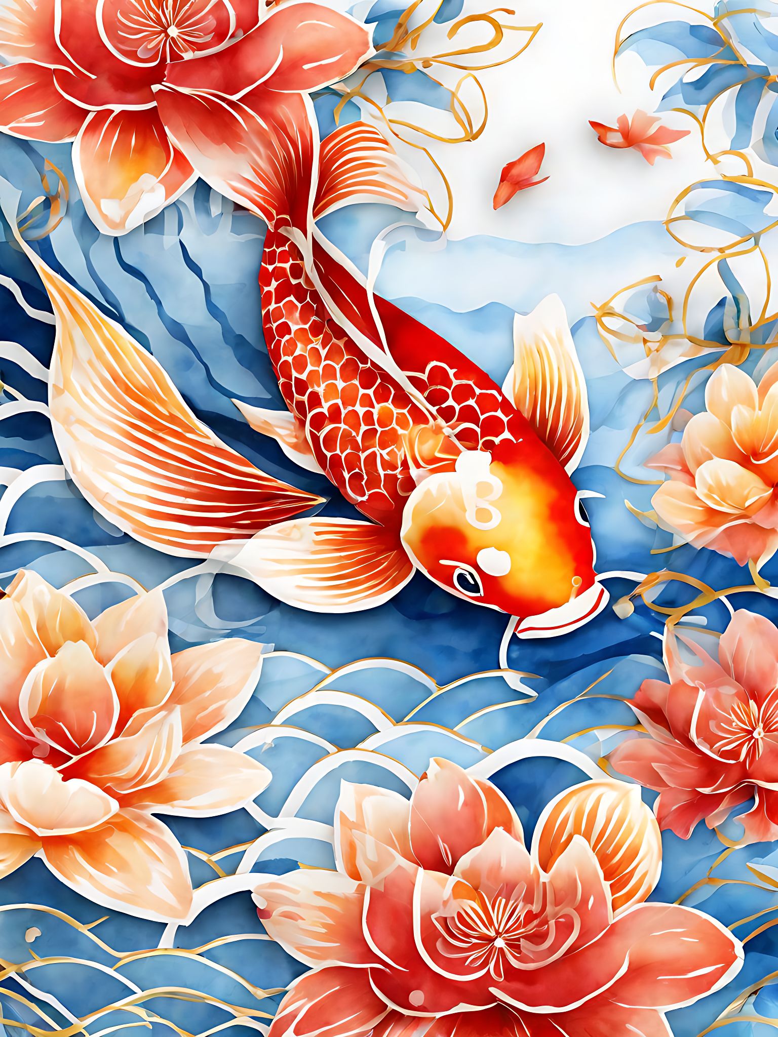 锦鲤#小鲤鱼跳龙门