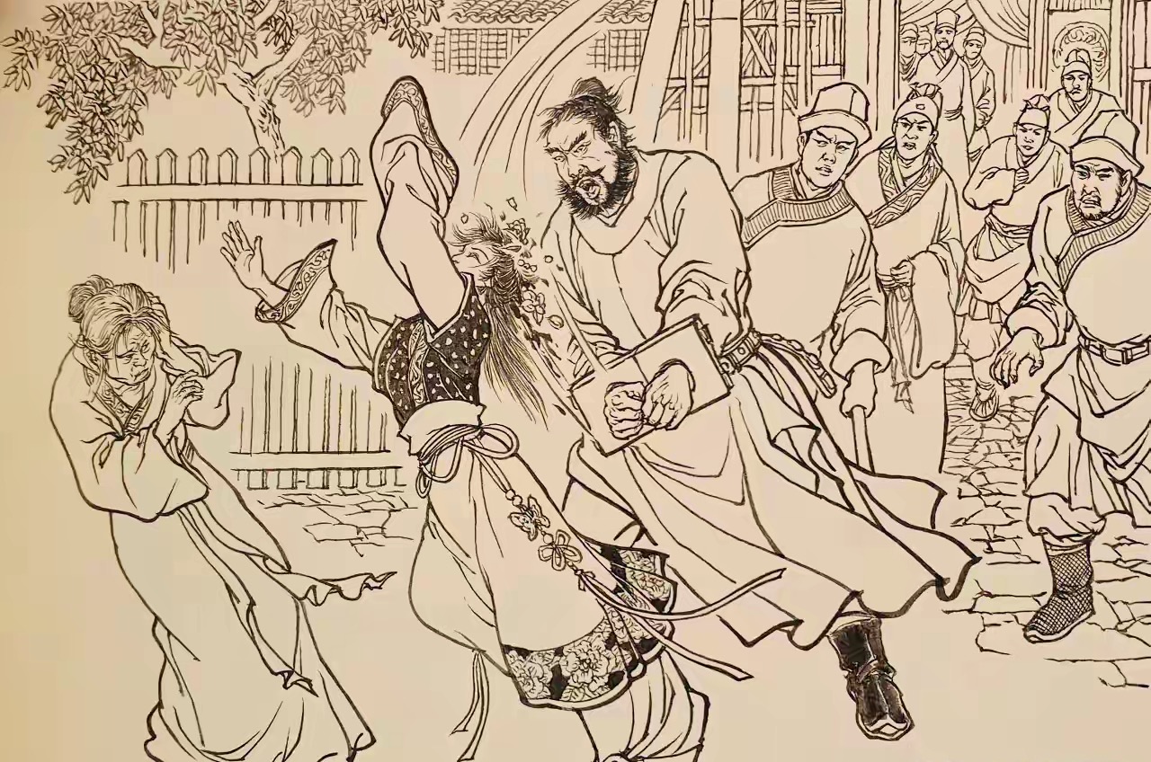 中式连环画# #连环画历史故事# #经典漫画李明连环画作品《水浒传》