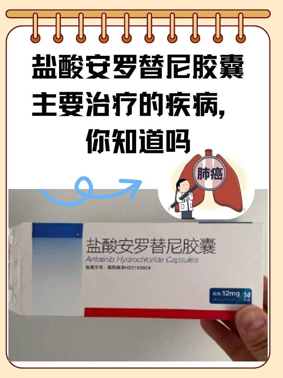盐酸安罗替尼胶囊主要治疗的疾病,你知道吗