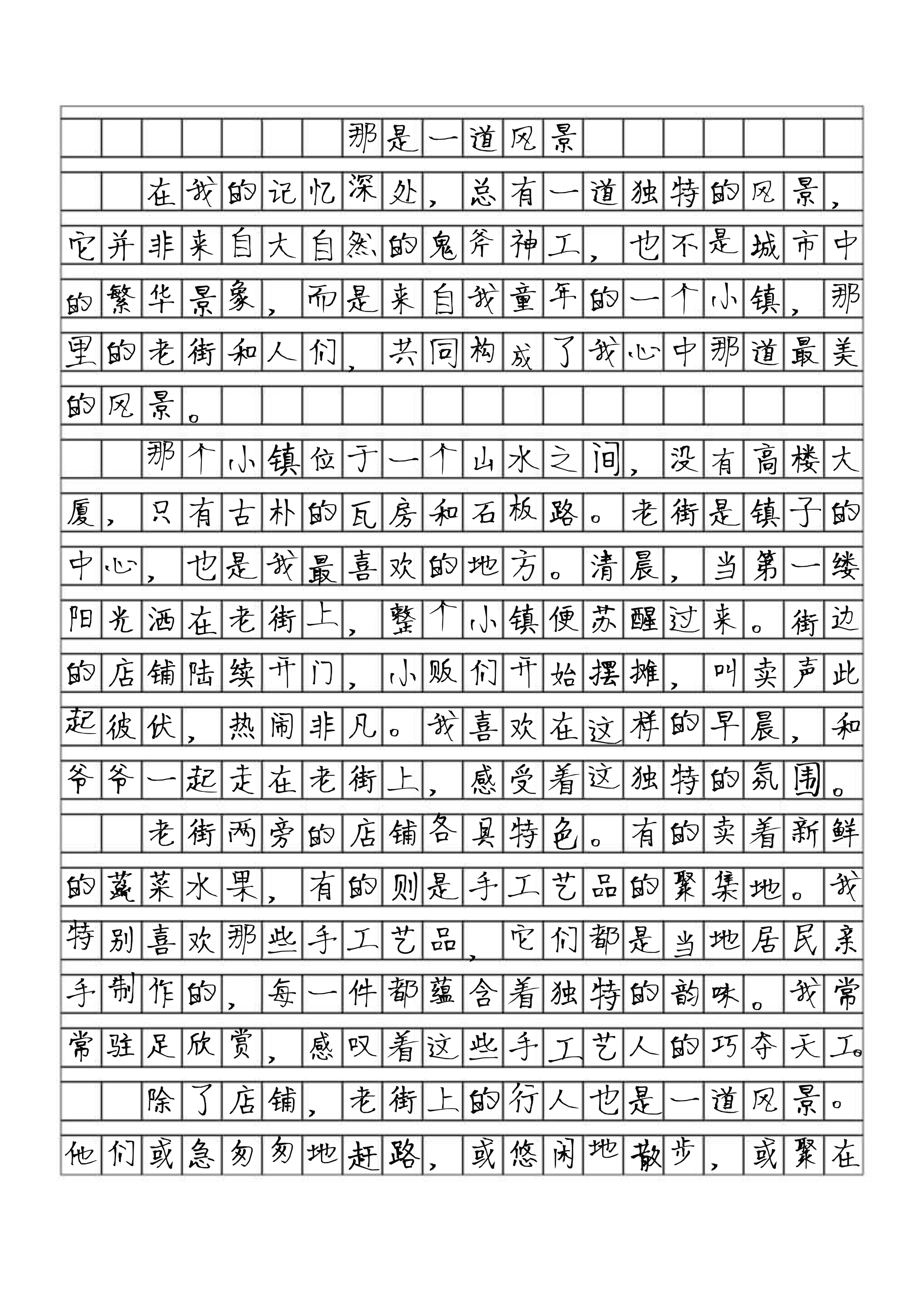 那是一道风景作文