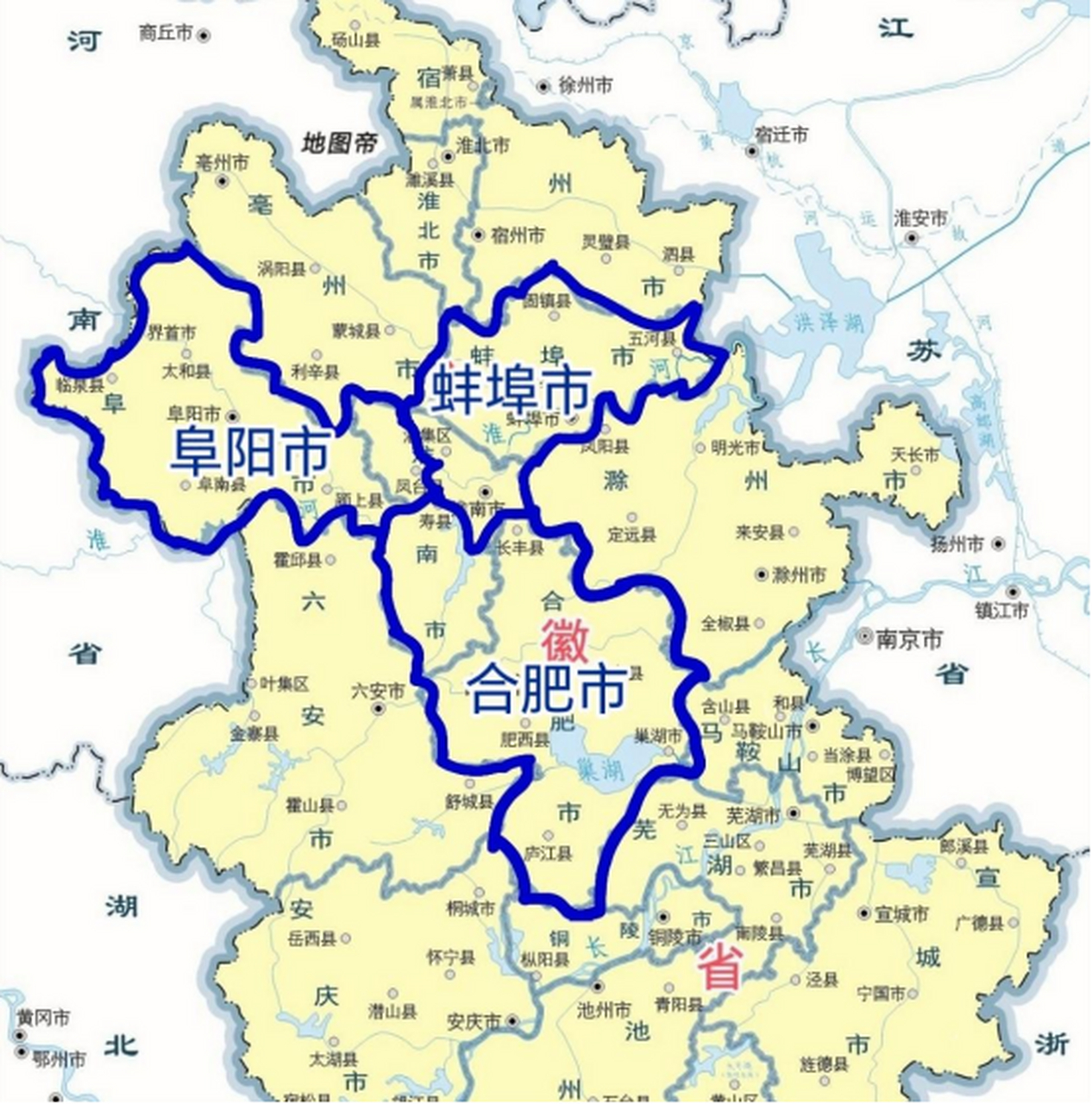 淮南要是能分成三块,对皖北发展肯定有好处.