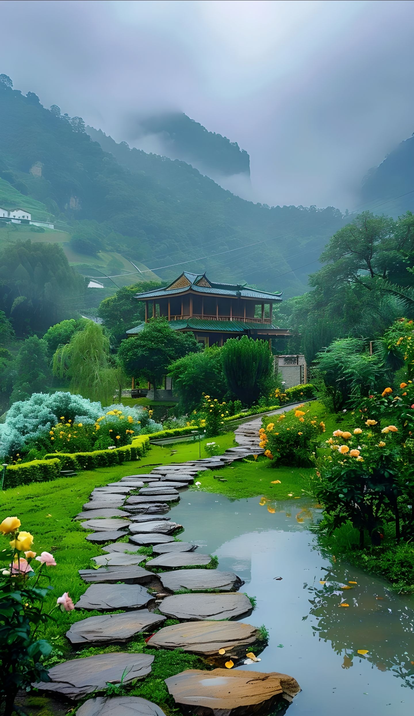 山水之间,藏着最纯粹的治愈力量,让人忘却尘世忧愁.云雾缭绕