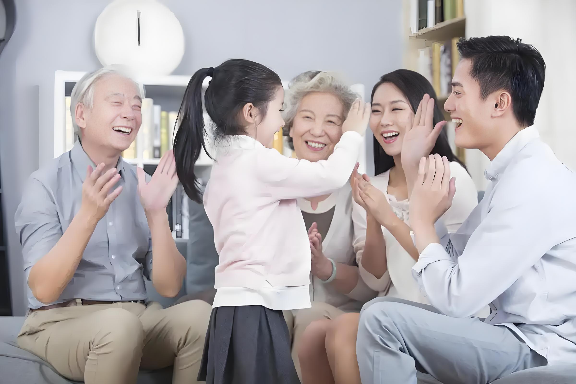 父母儿女一家换着c