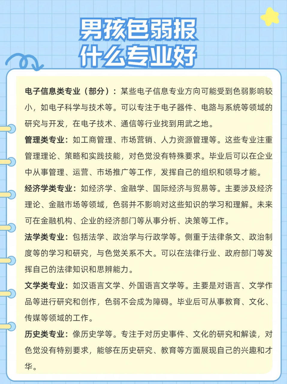 色弱不能报考的专业图片