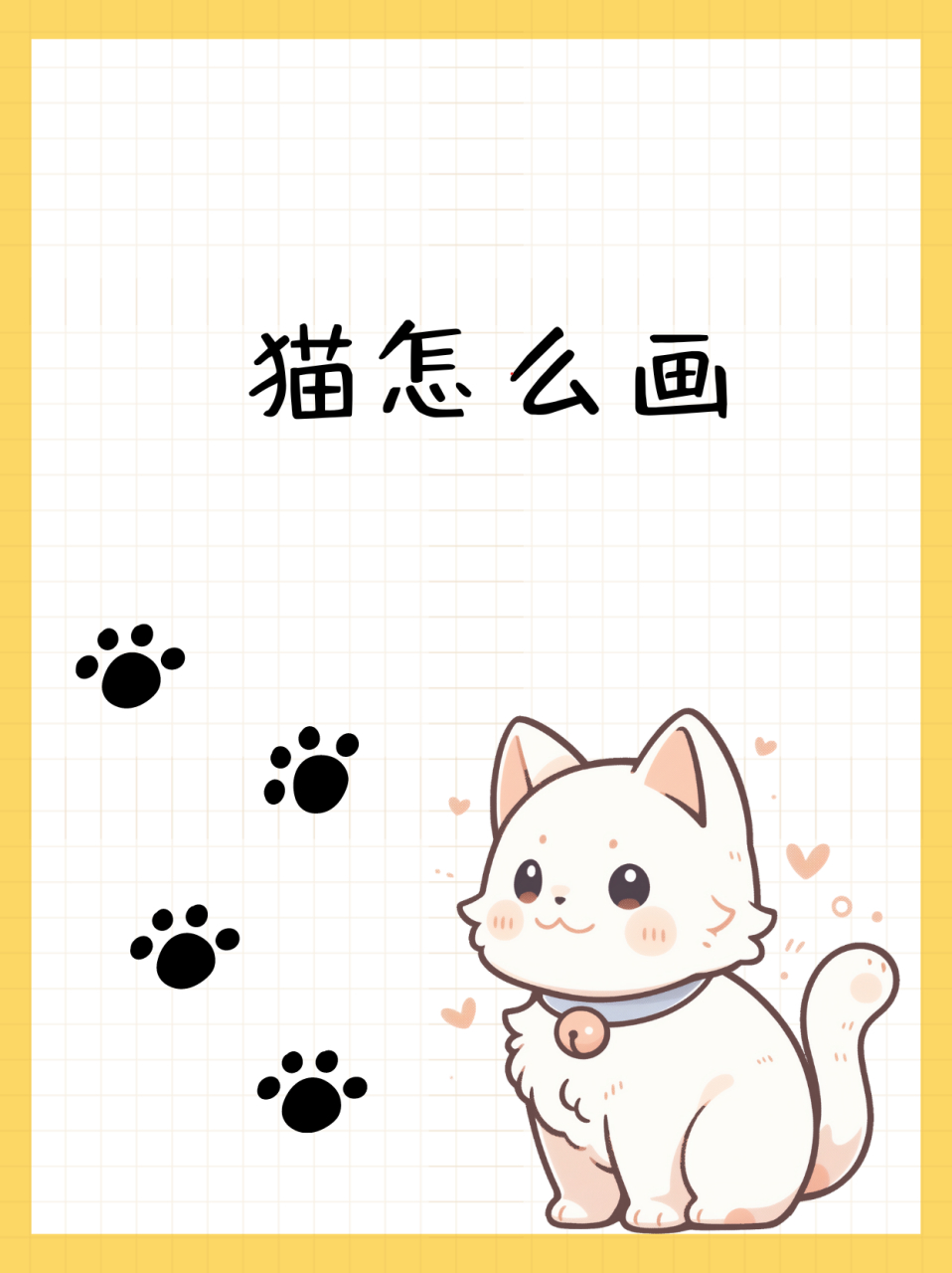 小猫怎么画可爱漂亮图片