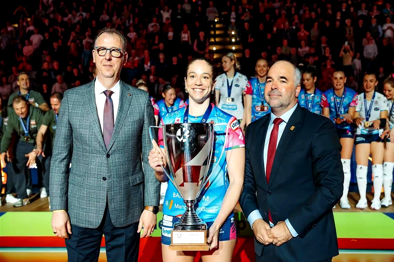 2024-2025欧联杯女排决赛次回合,意大利诺瓦拉客场3-0战胜罗马尼亚布