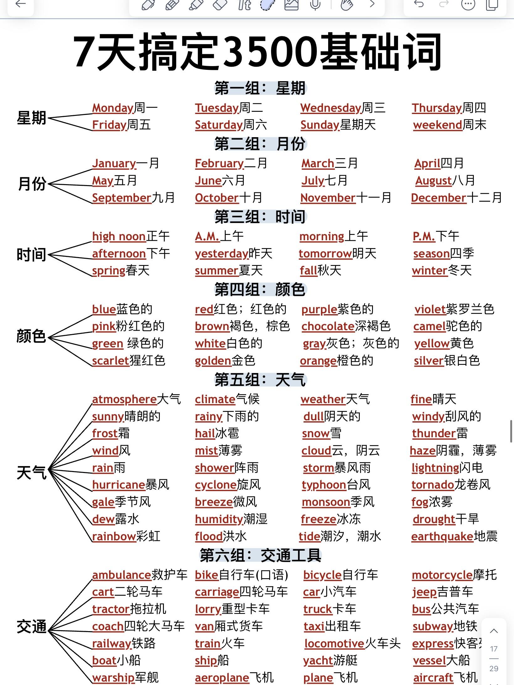 wednesday周三 thursday周四 friday周五 saturday周六 sunday星期天