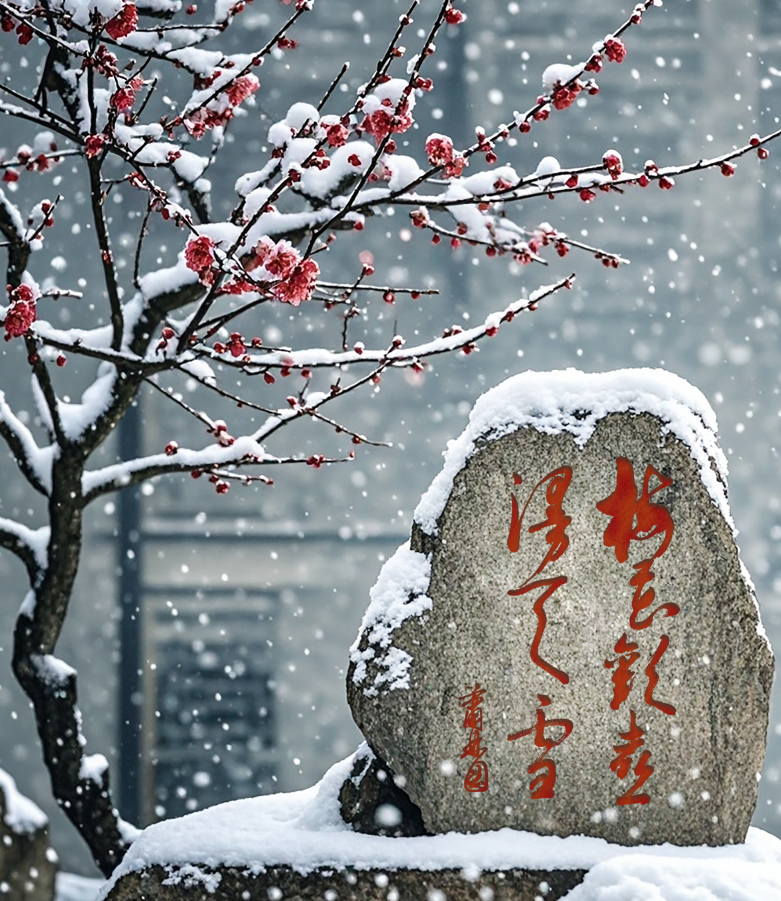 而就在这银装素裹的天地间,梅花却迎着风雪傲然盛开,宛如冬日里的精灵
