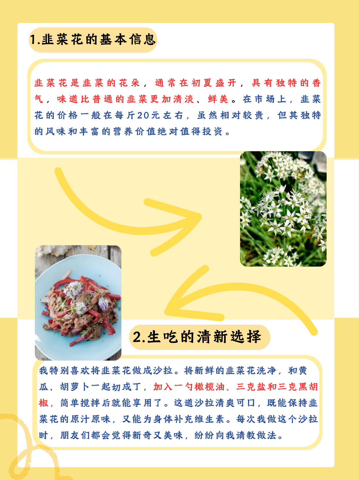 今天我想和大家聊聊韭菜花的吃法.