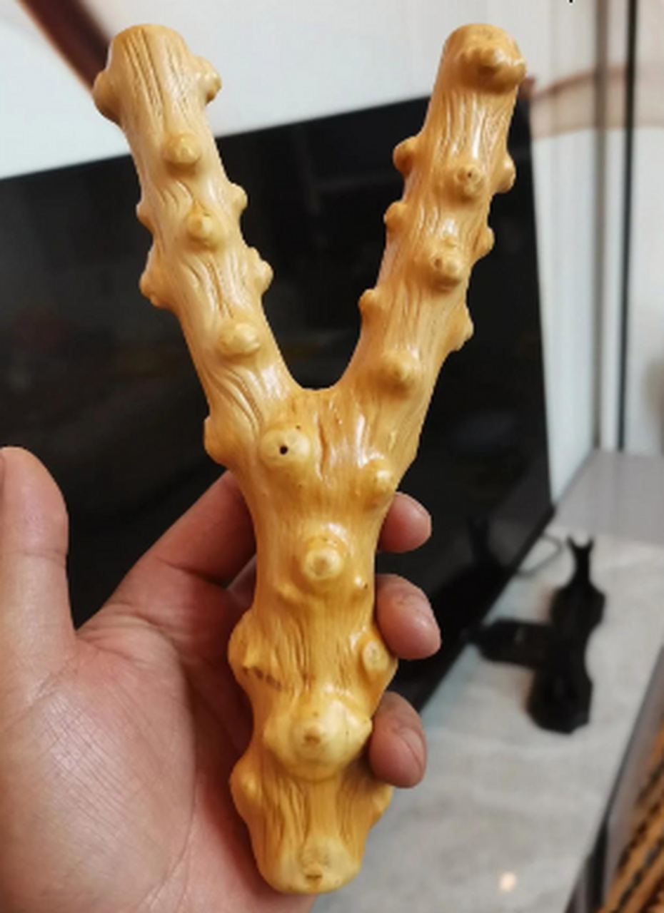 请问这么漂亮的对节木弹弓你们见过吗?