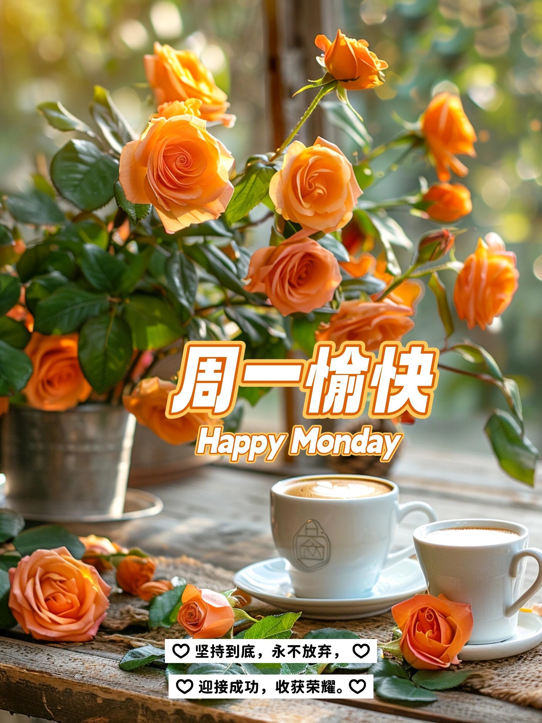 周一早安祝福问候图片,星期一早上好早安图片