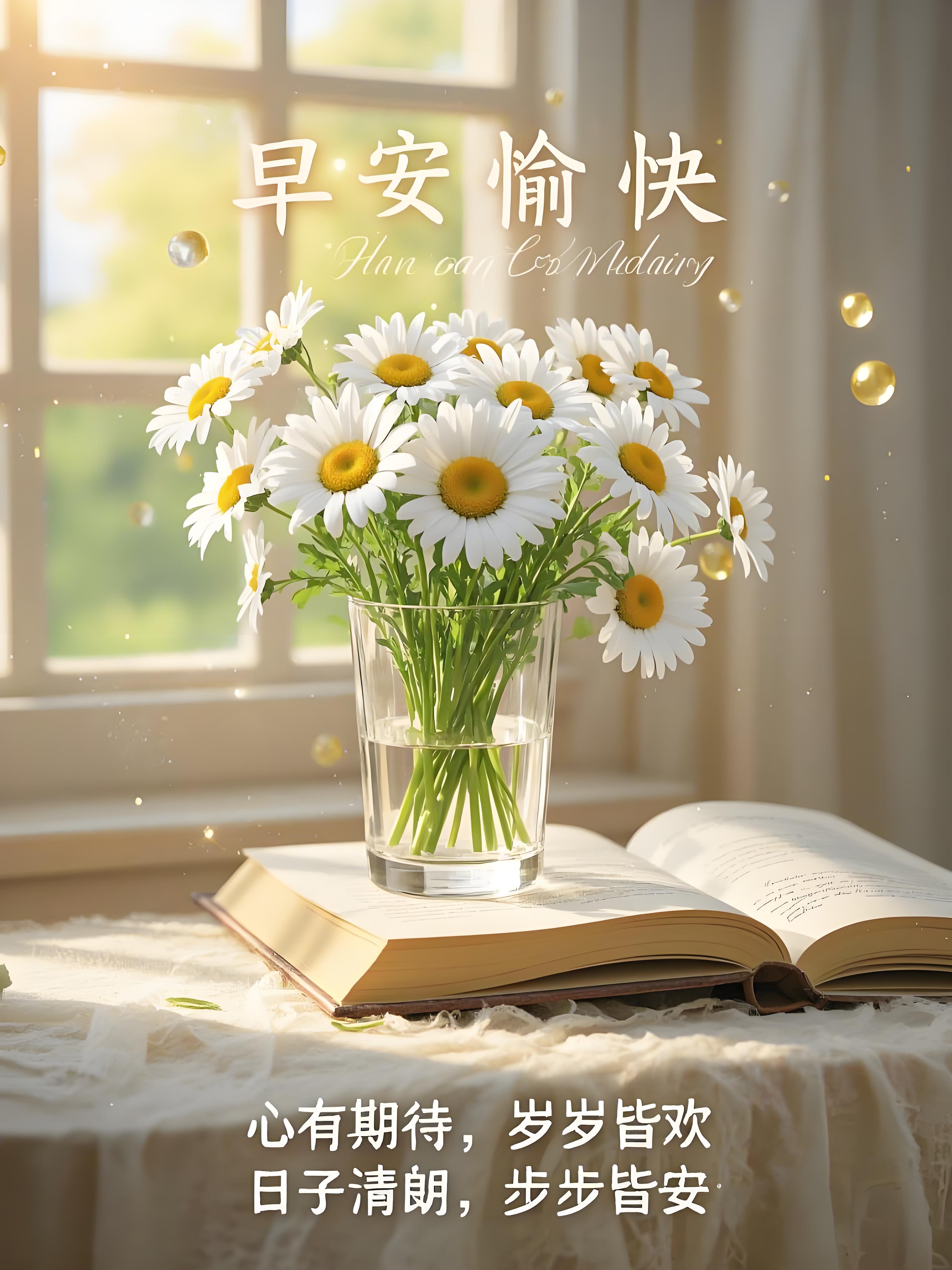 早安愉快唯美图片及美好祝福语,星期天早晨精美问候图片