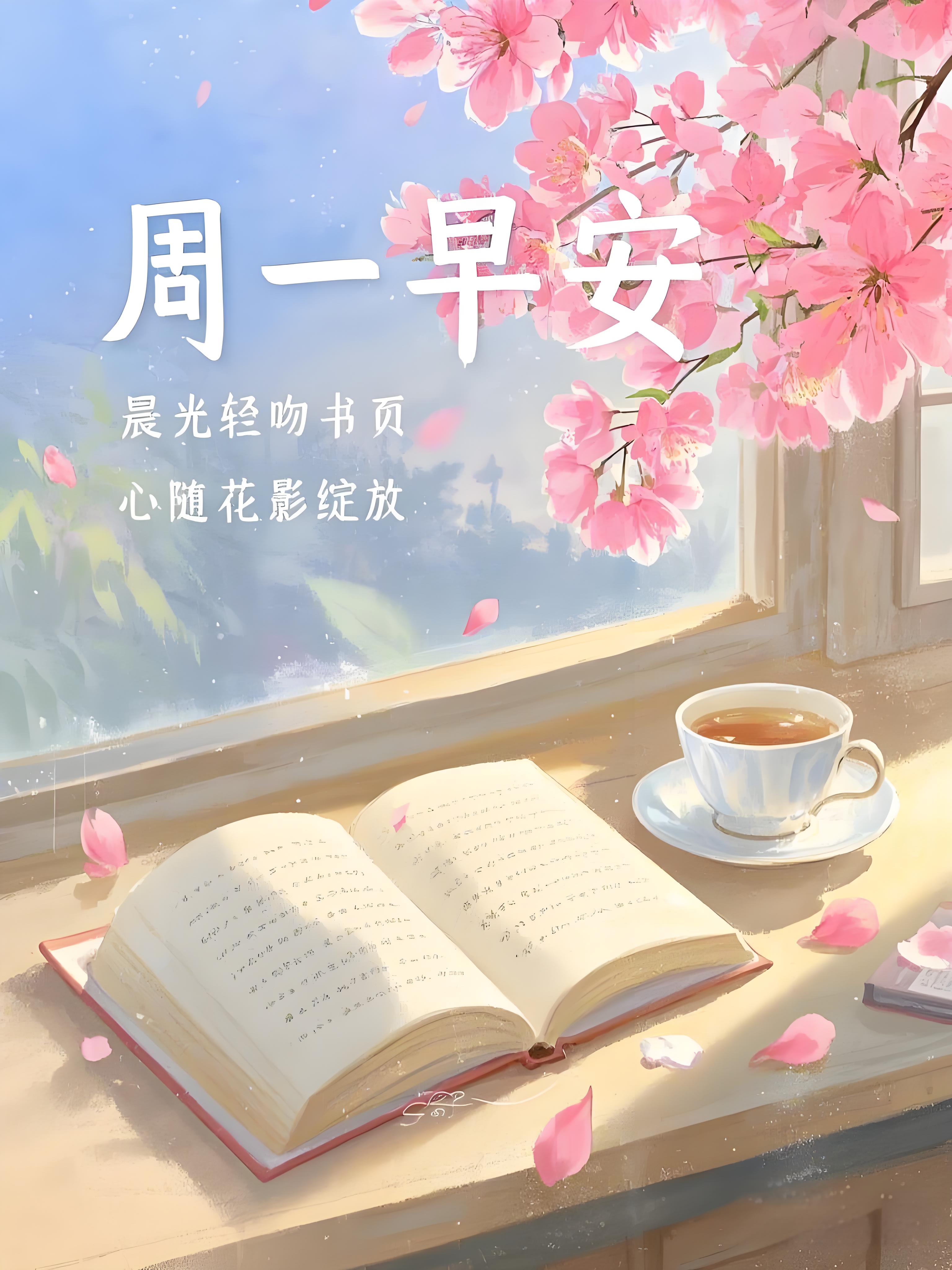 周一早安祝福图片及祝福语,愿所盼皆如愿,一生喜乐安康