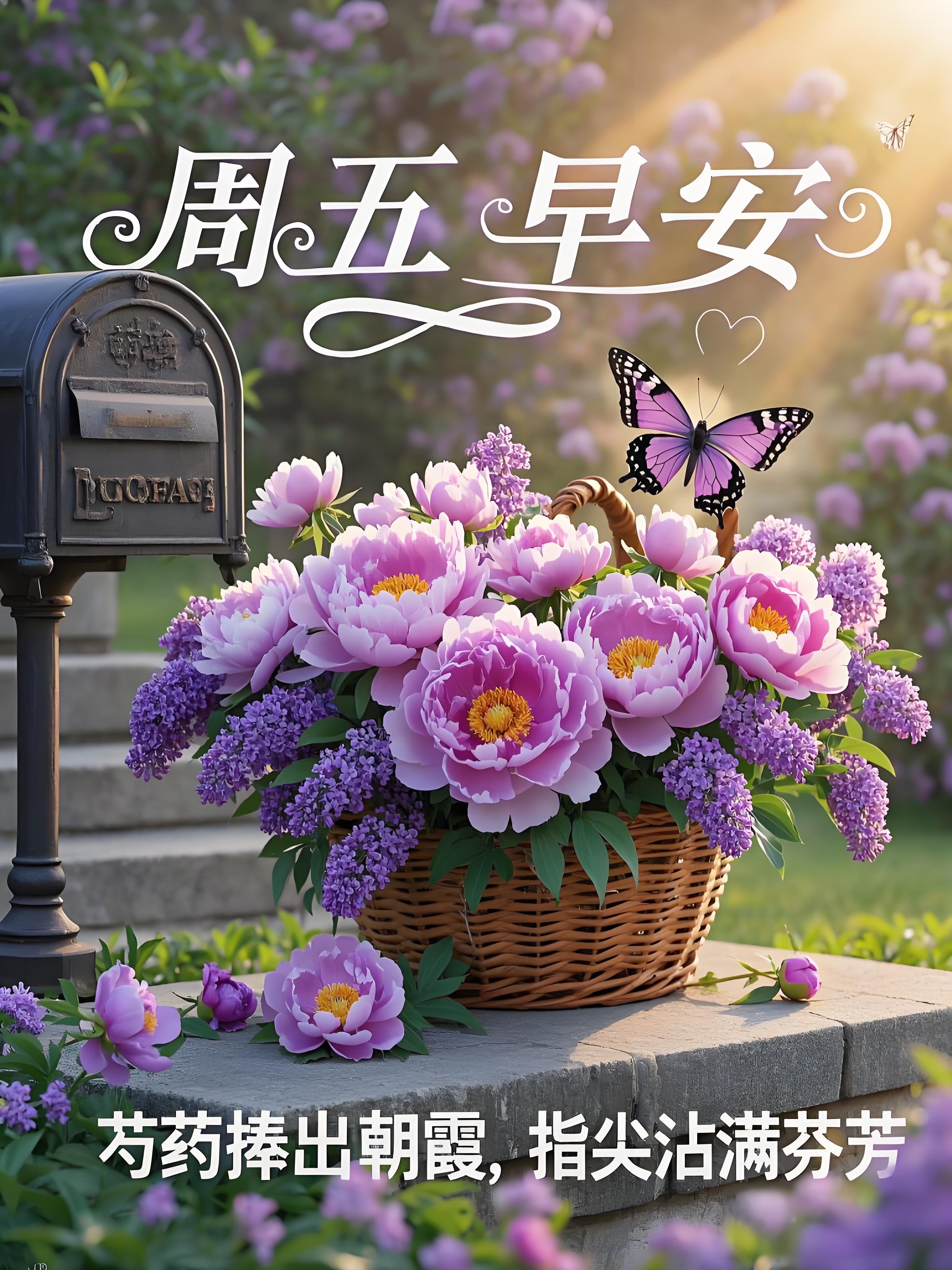 周五早晨漂亮的早安祝福图片,星期五问候美图