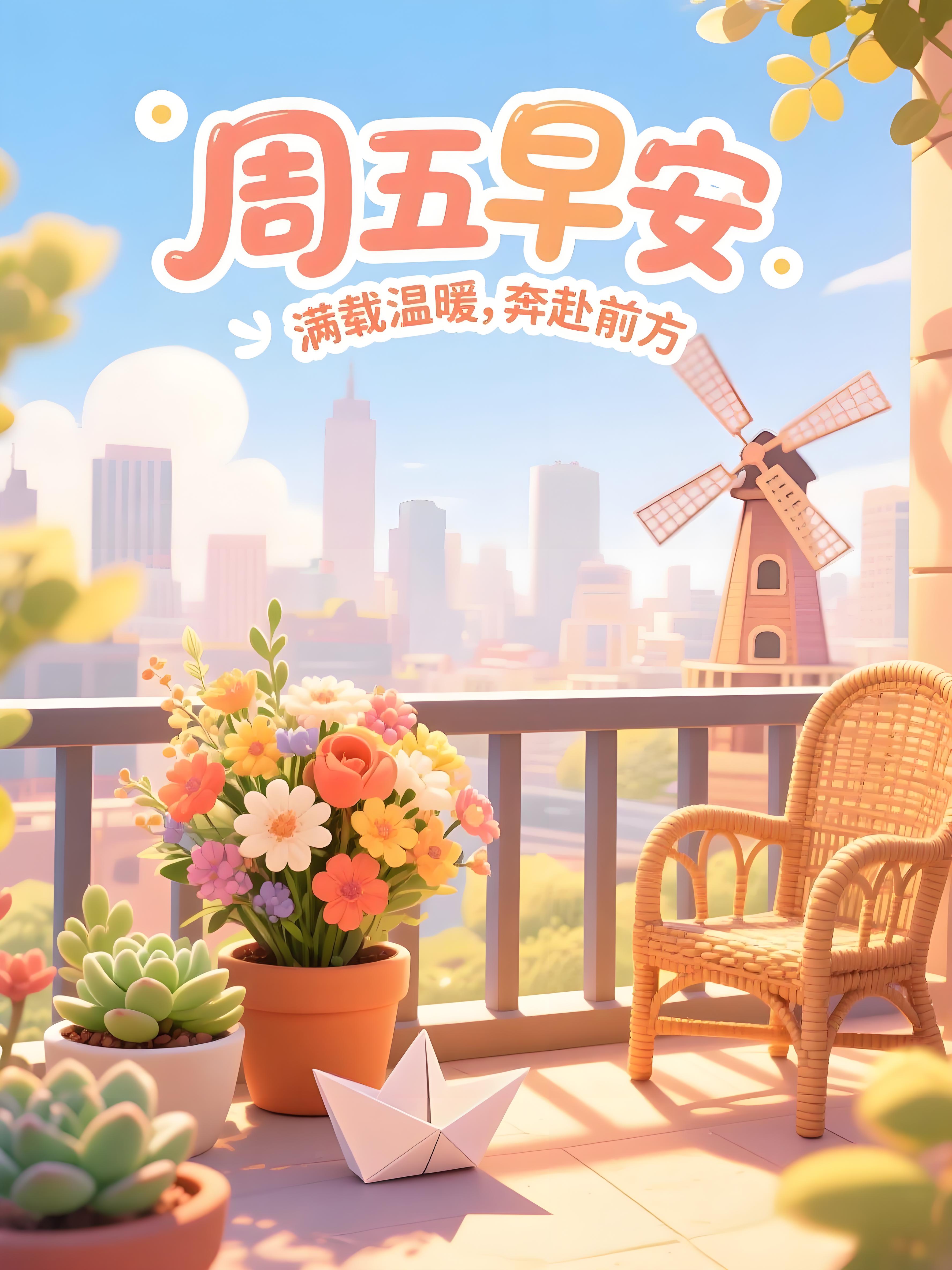 漂亮的周五早安祝福图片祝你身体健康平安幸福