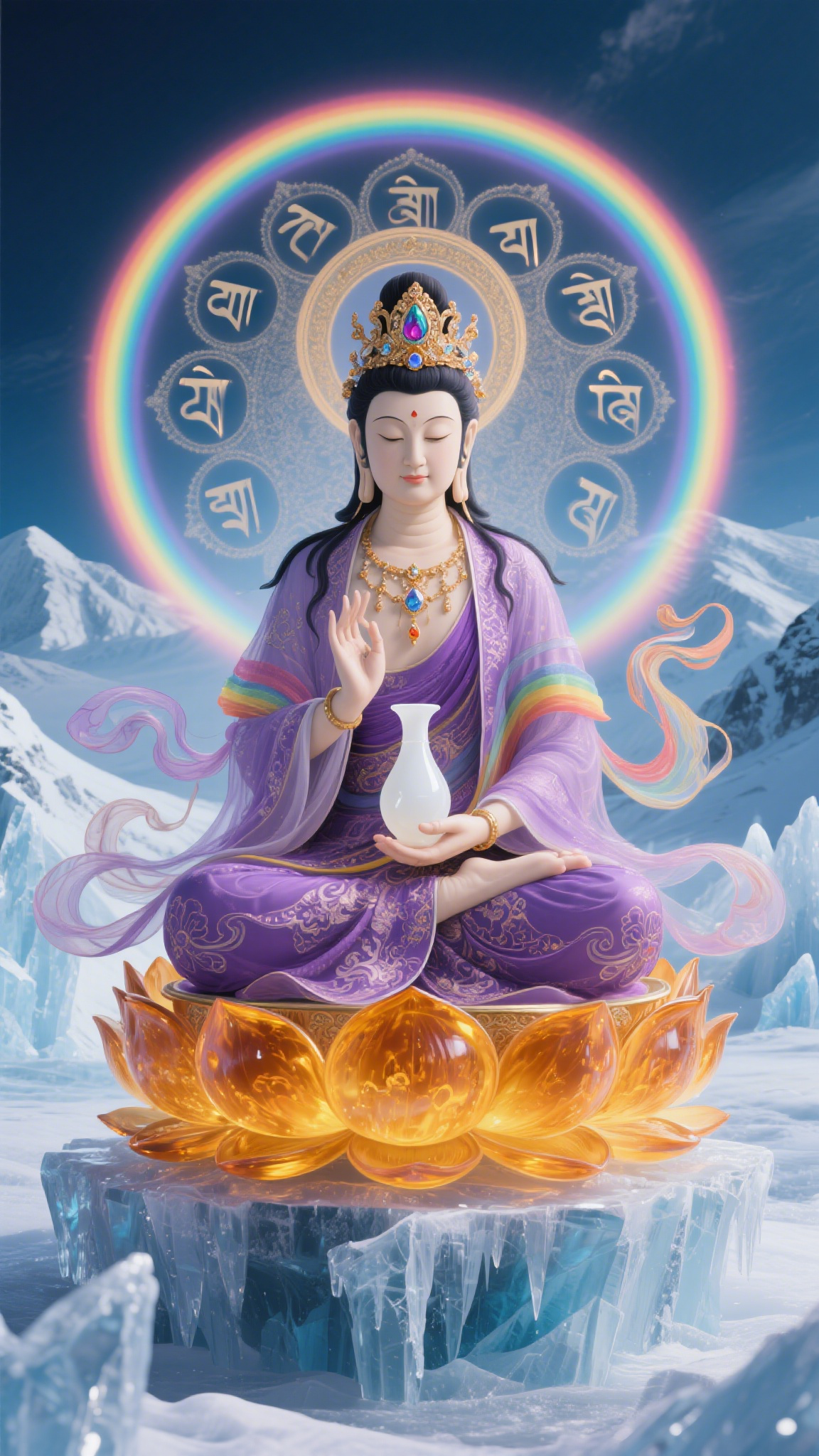 观音菩萨壁纸,六观音圣像现祥瑞,见闻者同沐百福千祥