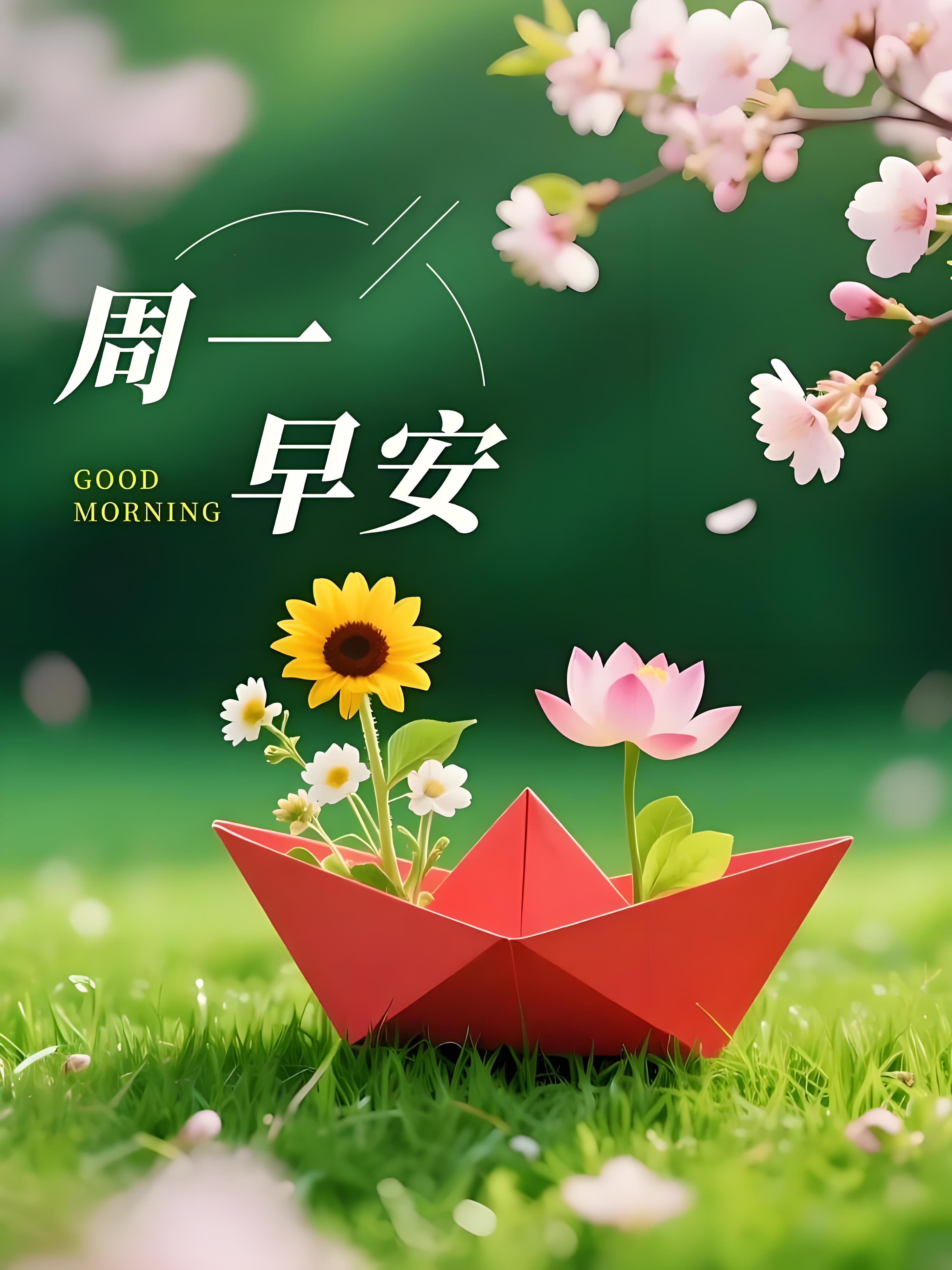 周一早安祝福图片,星期一早安祝福语,快乐是最珍贵的宝藏,健康是最大