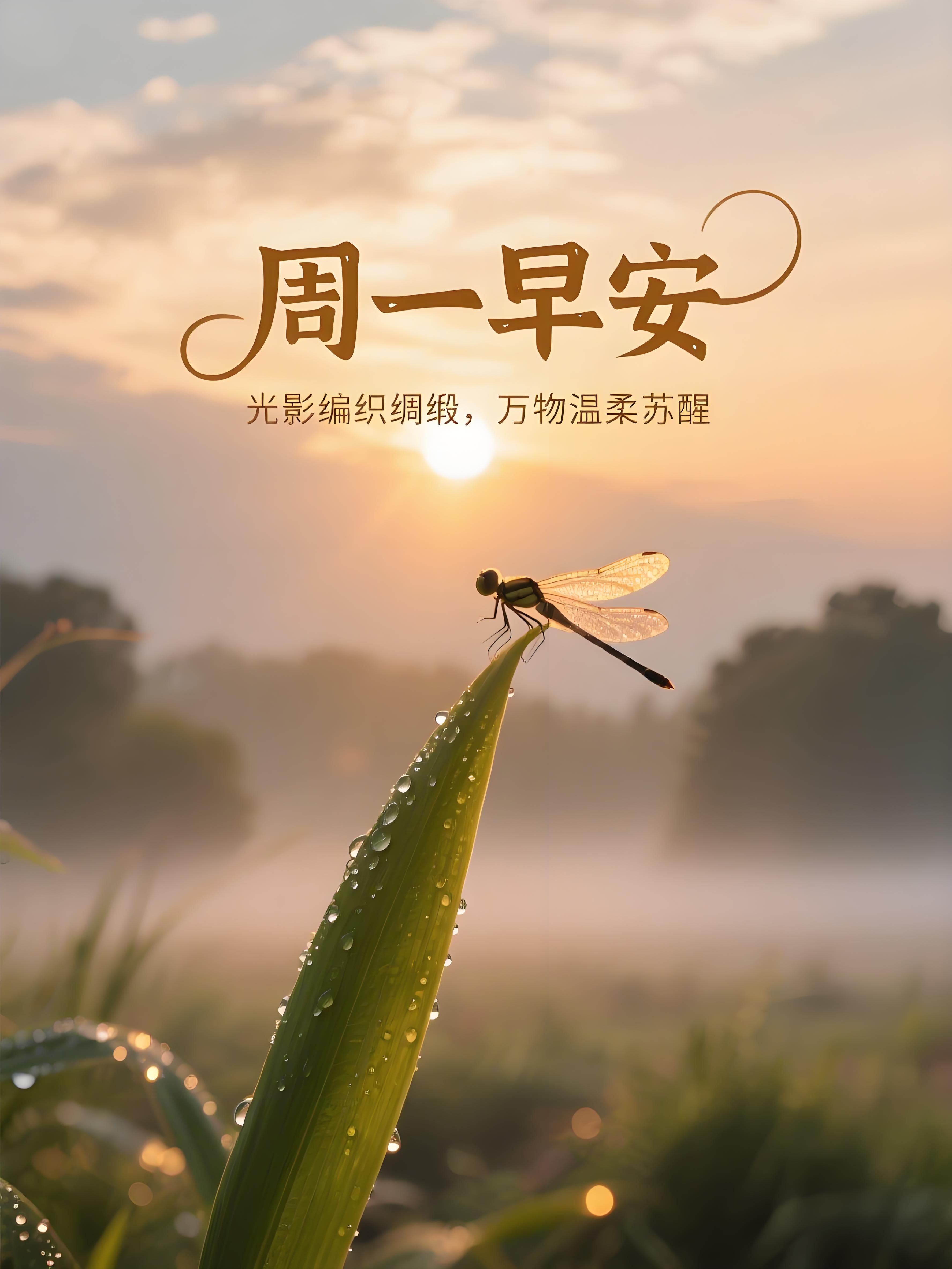 星期一早上好祝福图片,周一早安问候图片及祝福语