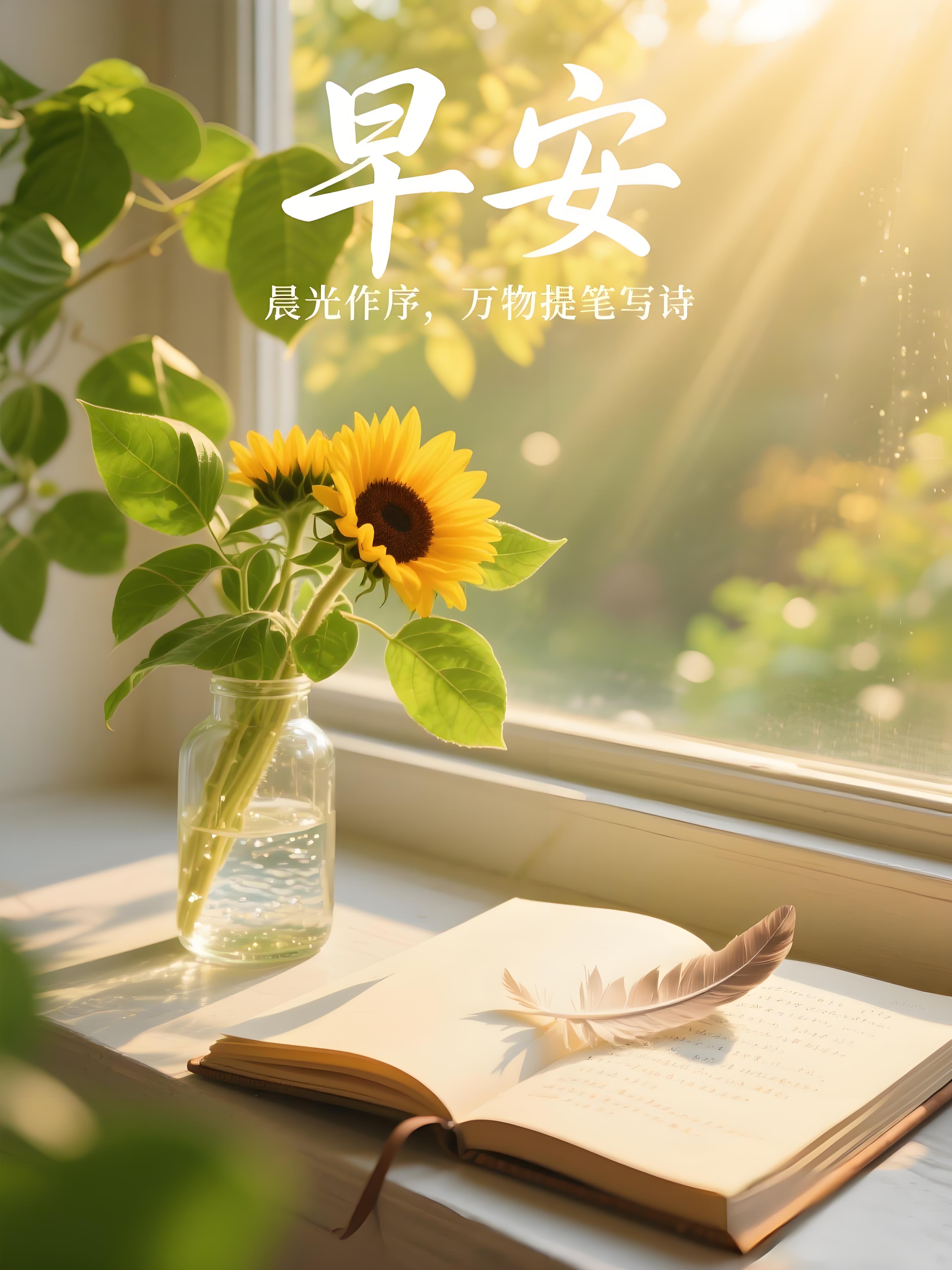 思念深情, 祝福里满是爱与感动, 惦记里全是情感的寄托与升华早安问候