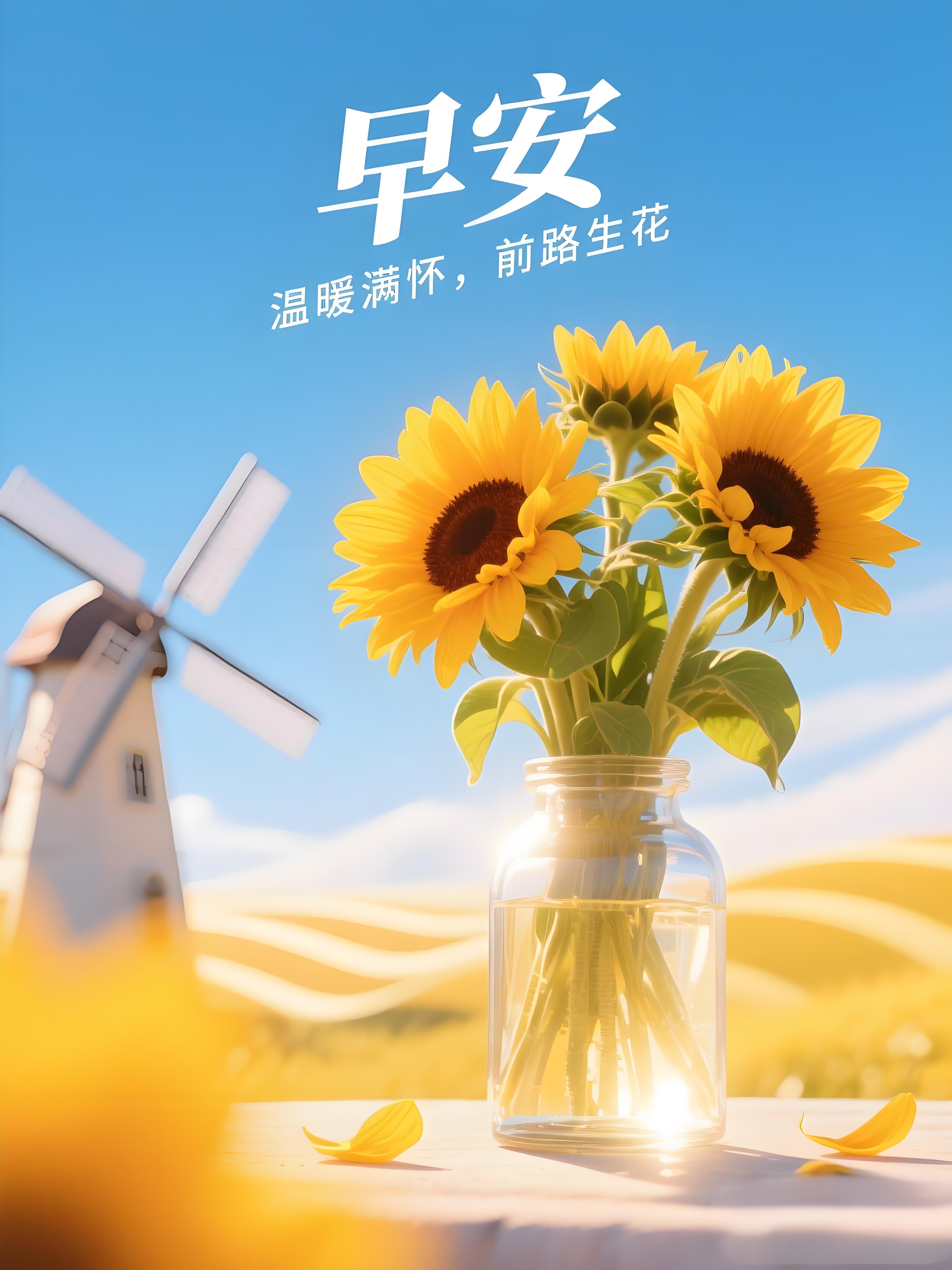 早安,送上早安祝福图片问候语,吉祥如意,万事顺心