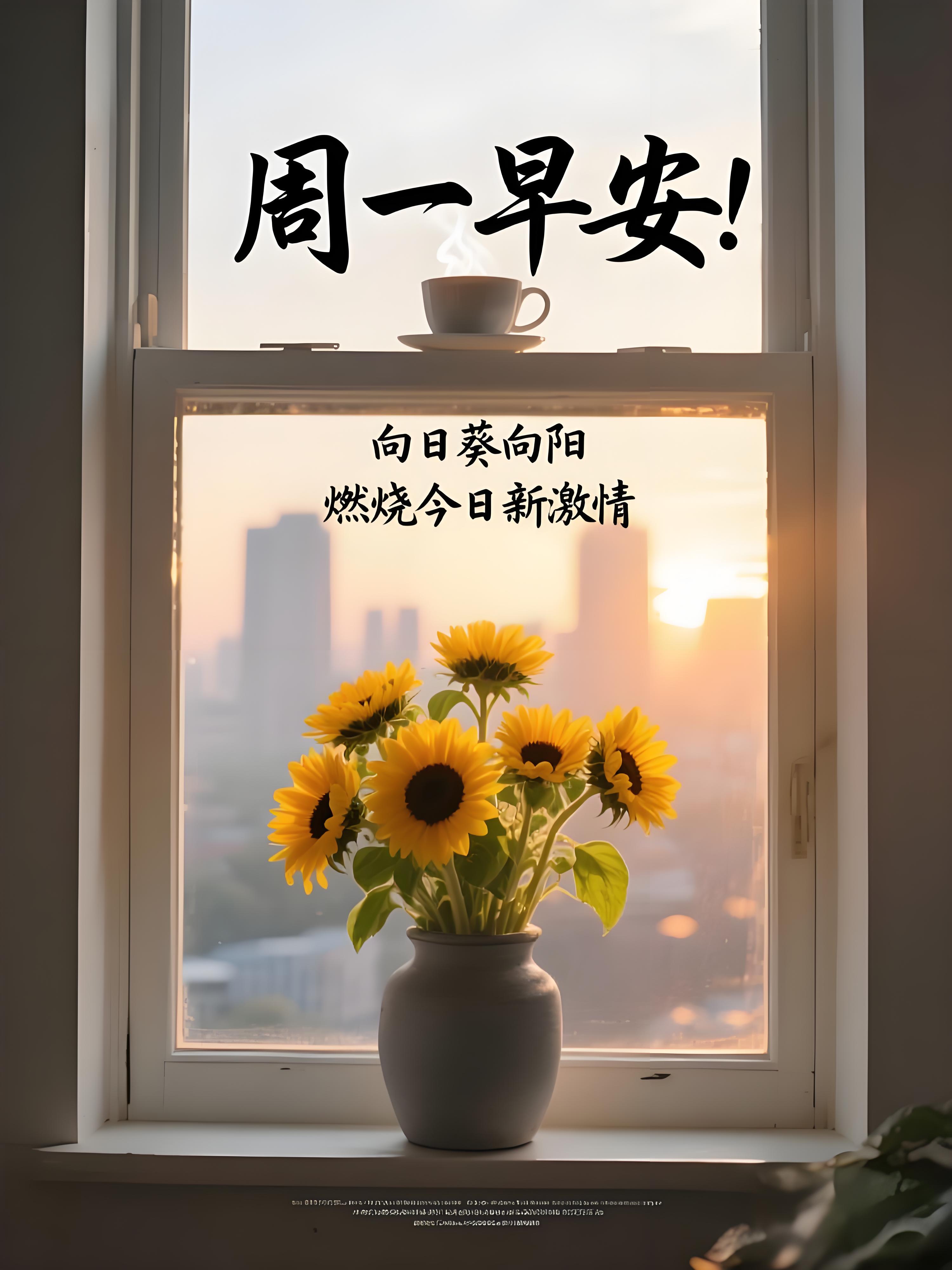 周一早上好,漂亮的周一早安祝福图片,新的一天,顺心顺意