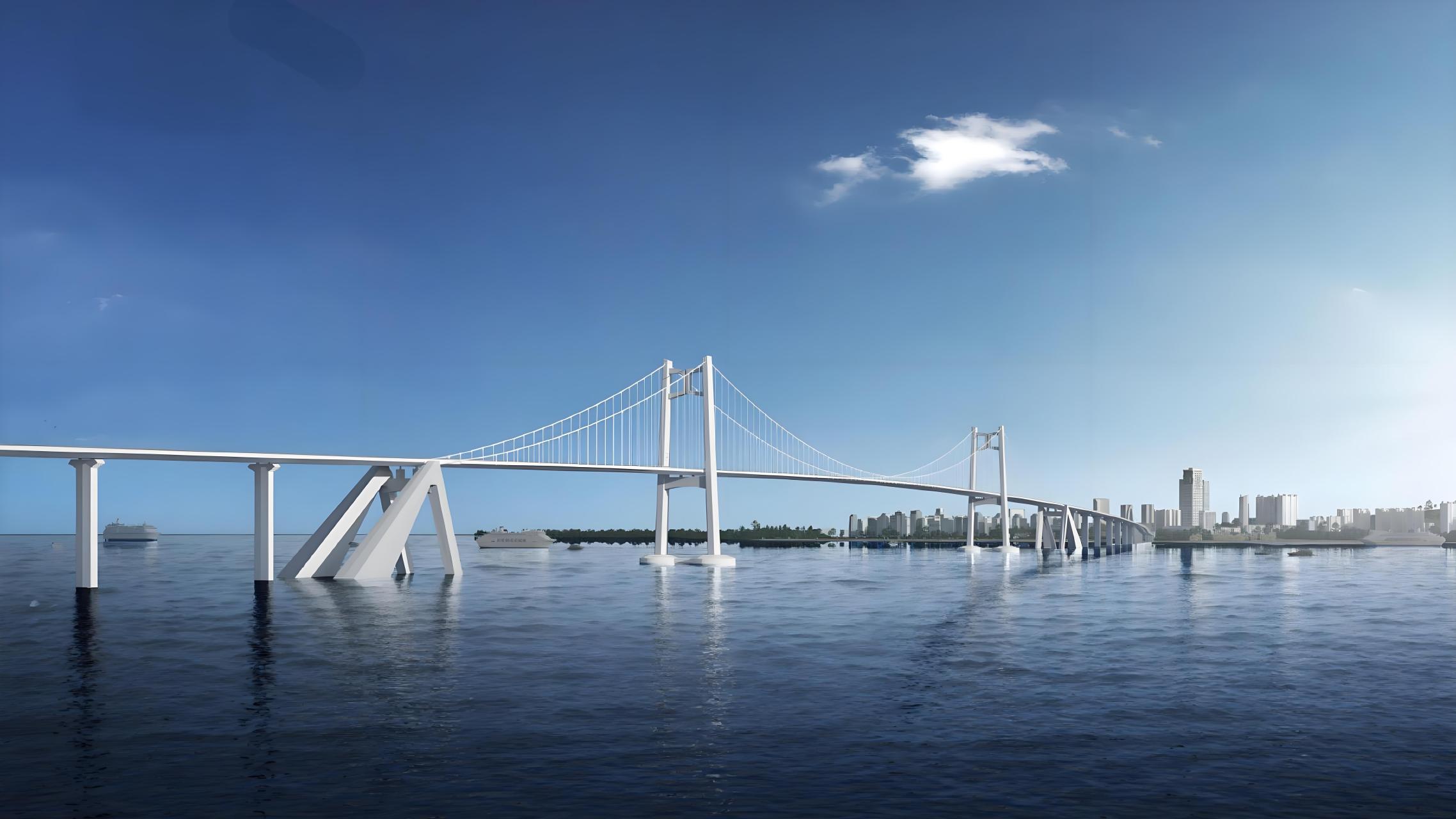 厦门到金门的厦金大桥已经开建,厦门段的工程已经完成85%.