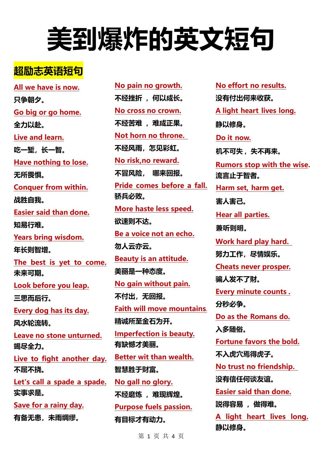 美到爆炸的英语短句！写进作文瞬间高大上的简单介绍