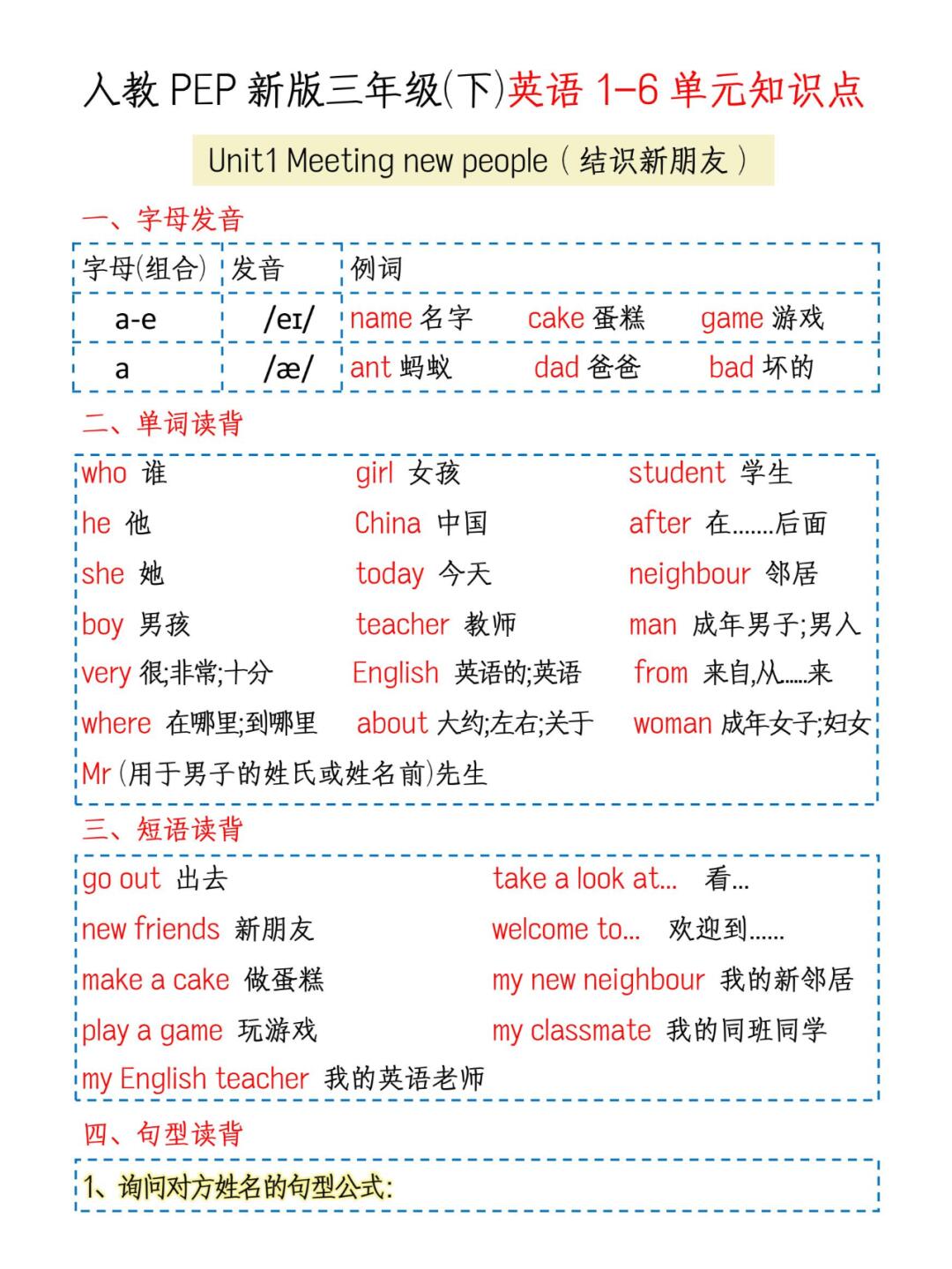 我挖到了一份超全的人教 pep 新版三年级