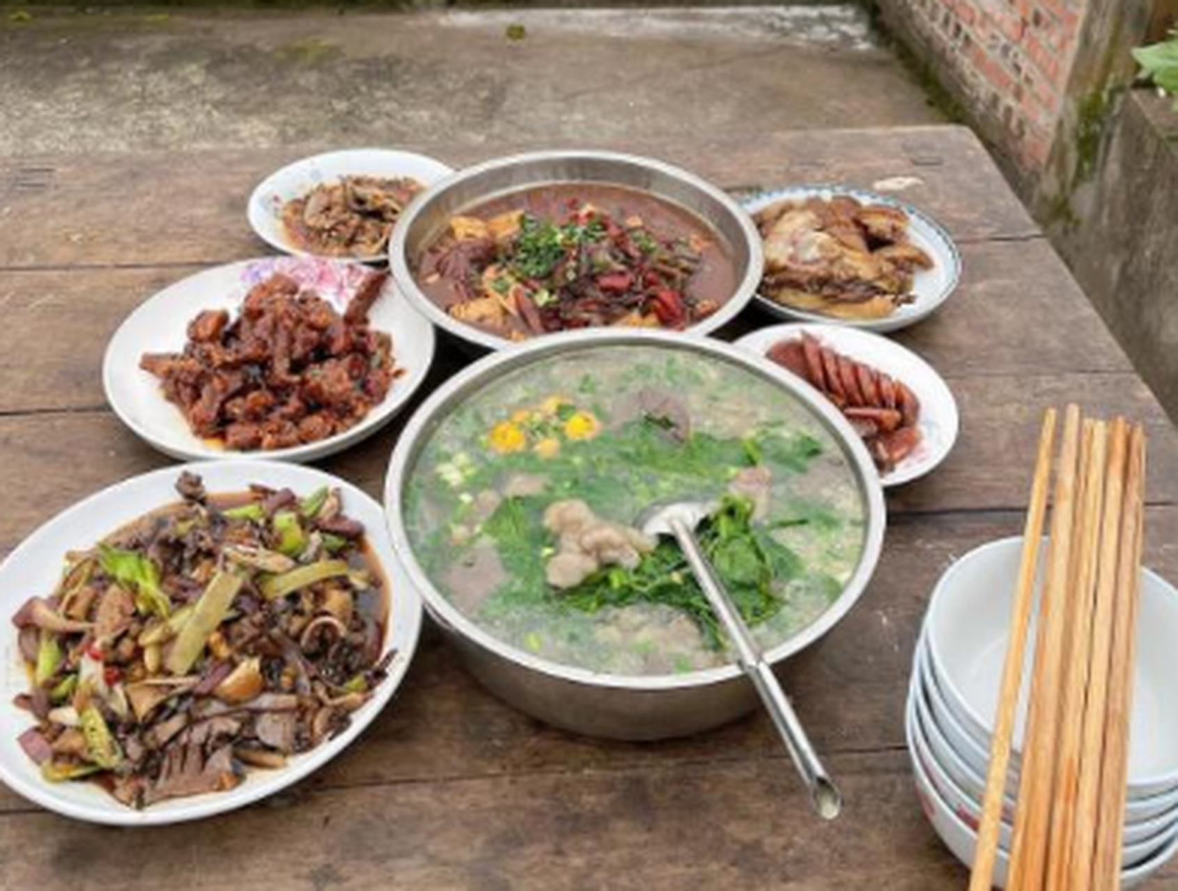真实简单的农家晚饭!