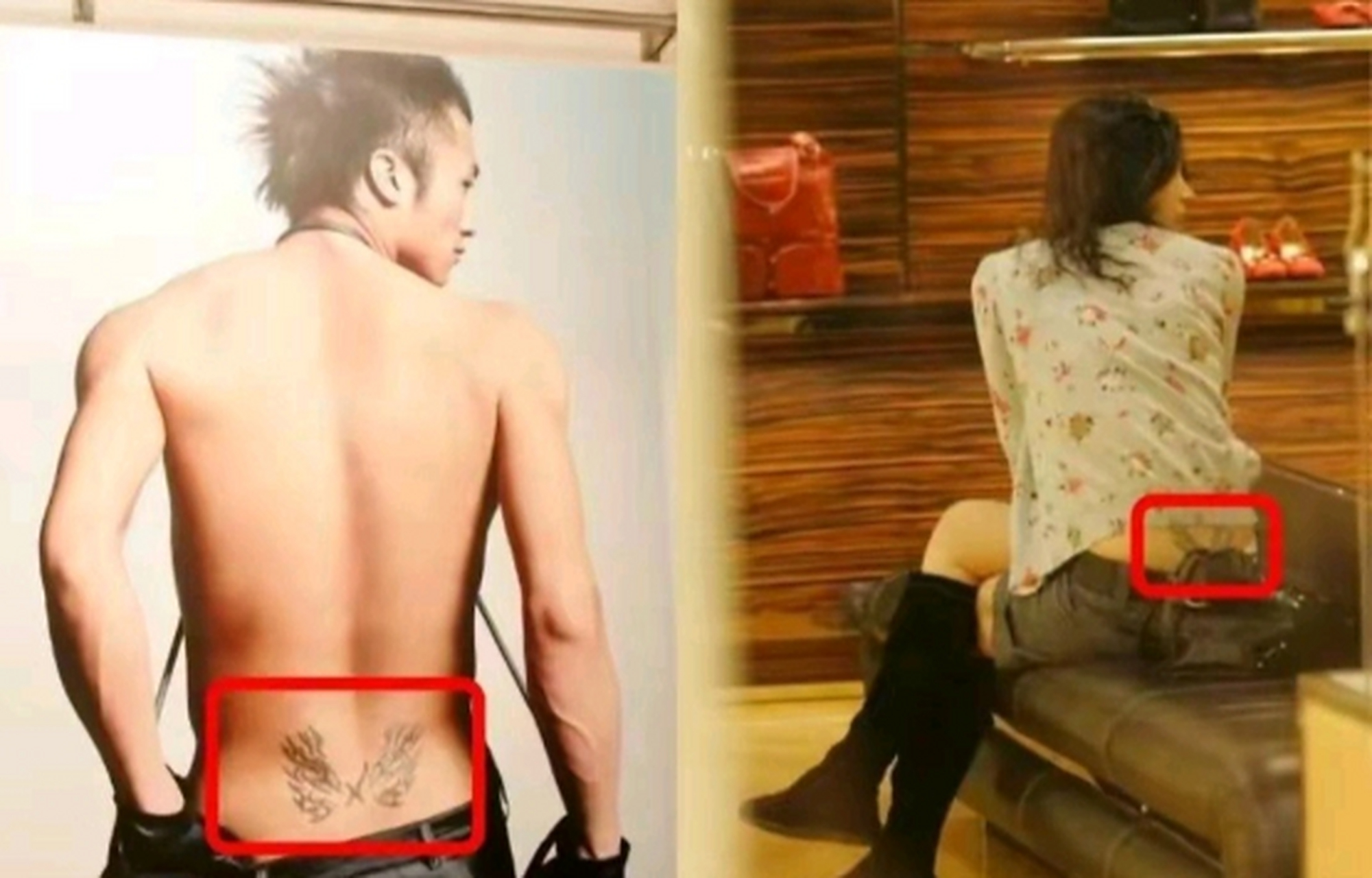 每每看到这一幕,,,王菲跟谢霆锋的情侣纹身,比翼双飞图… 虽然平时很