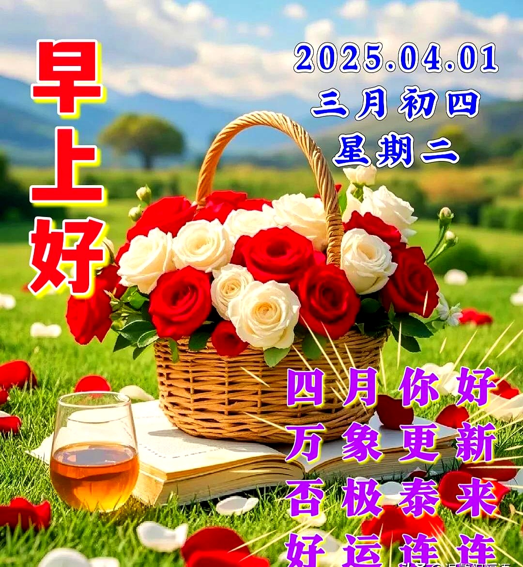 四月的第一天,人们用图片和温馨的祝福语表达对亲朋好友的关爱,以及