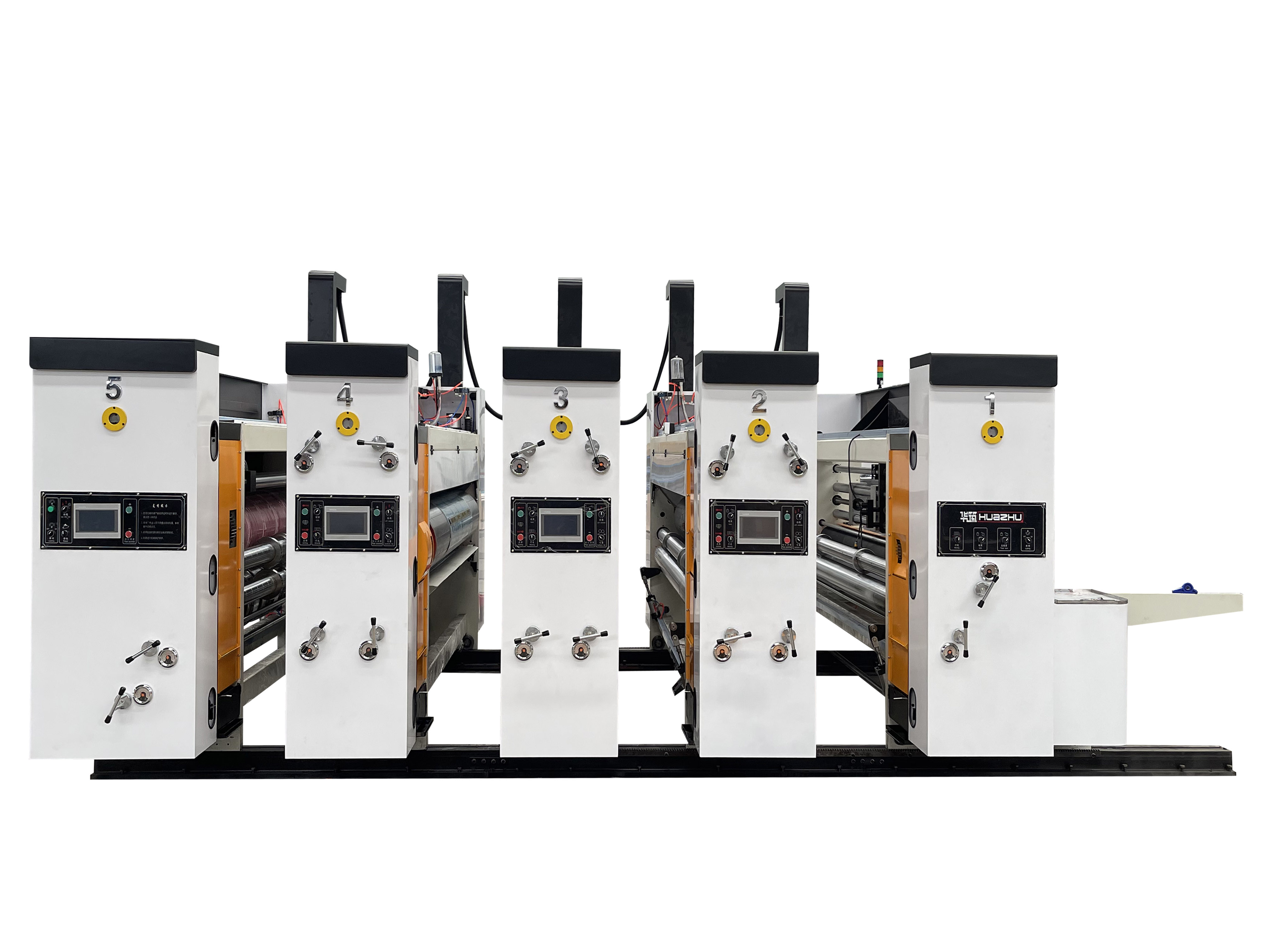 纸箱厂彩印机瓦楞纸箱预印机印刷机车间插画瓦楞纸无轴全伺服印刷机软