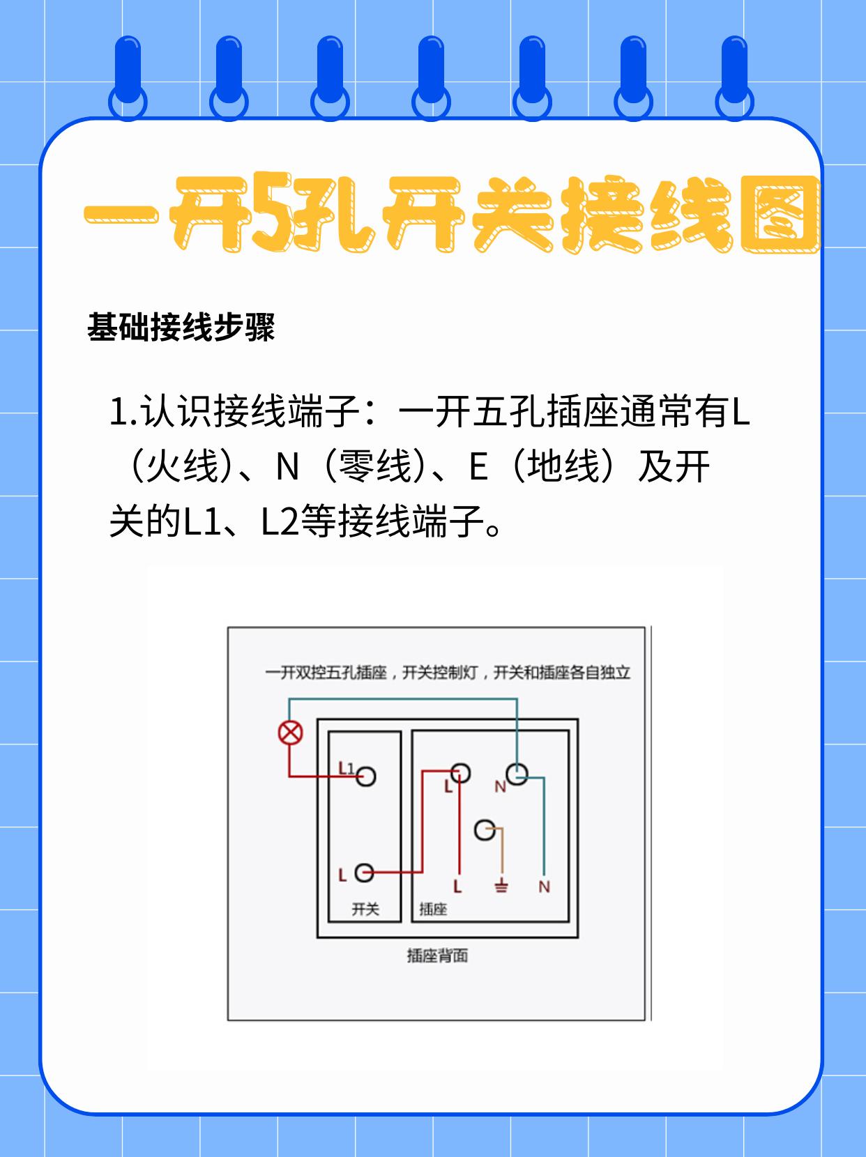 插线板接法示意图图片