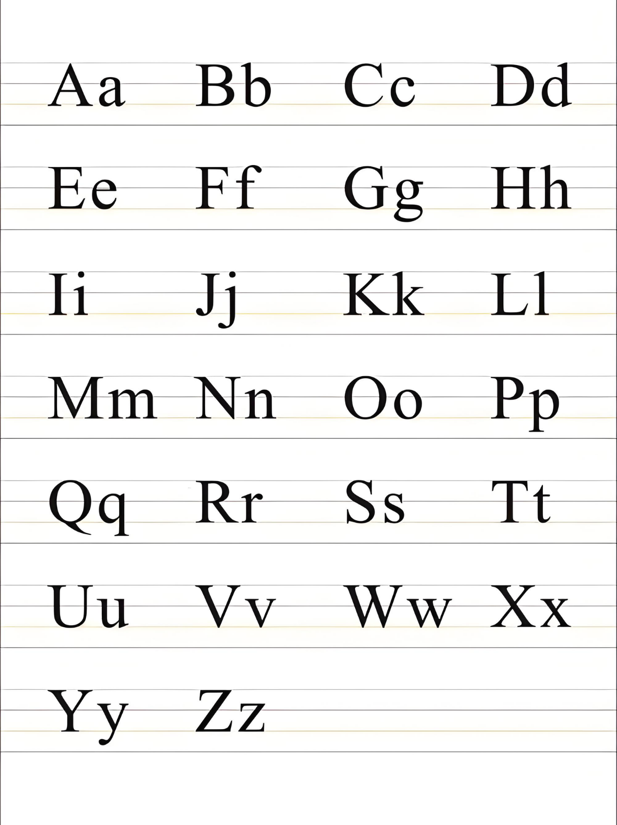 26个大小写字母的读法图片