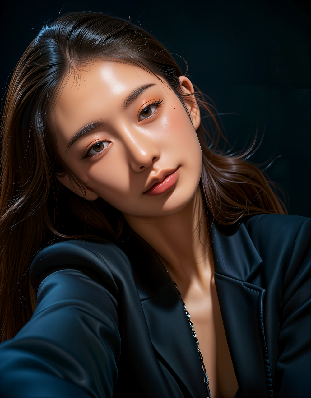 精致的面容如同一幅画卷,细腻而充满魅力