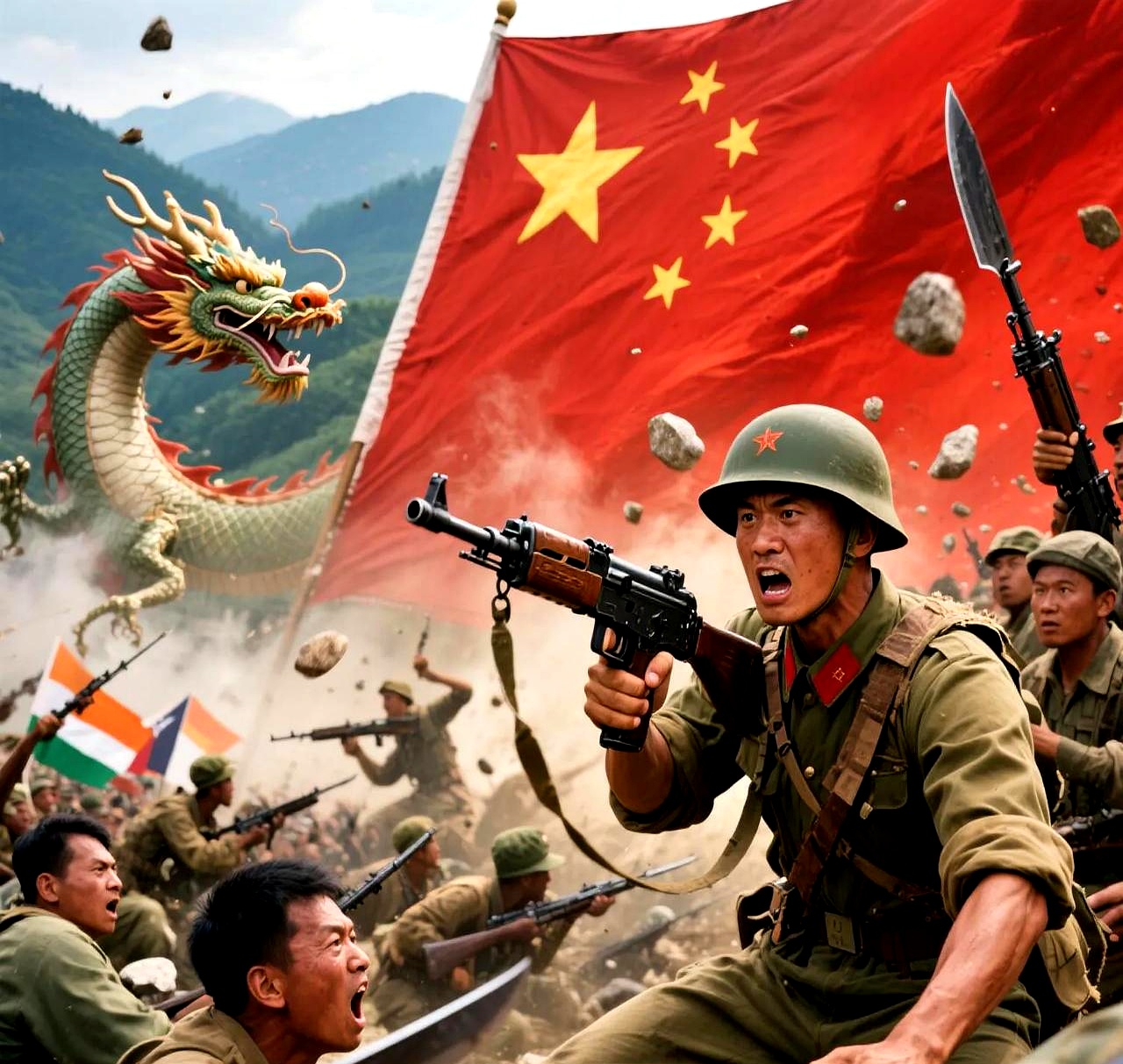 如今全世界都知道和咱们国家动真格的打的下场,可以动手动脚,捅刀子