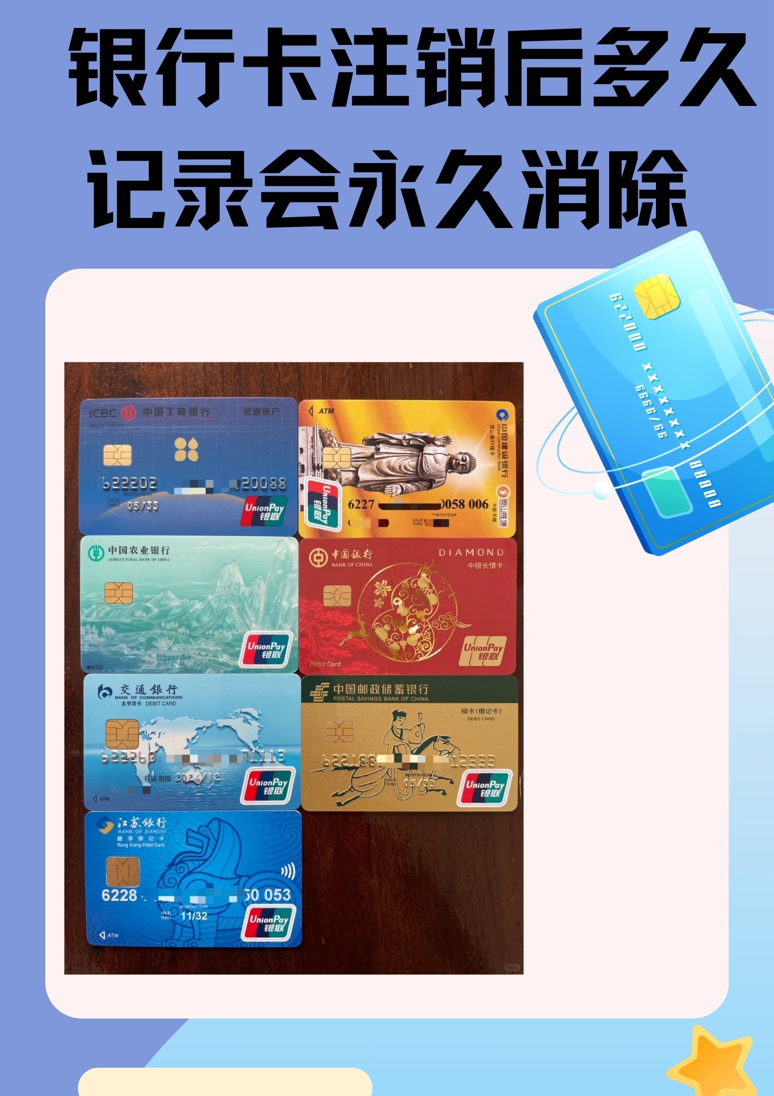 《银行卡注销后多久记录会永久消除》