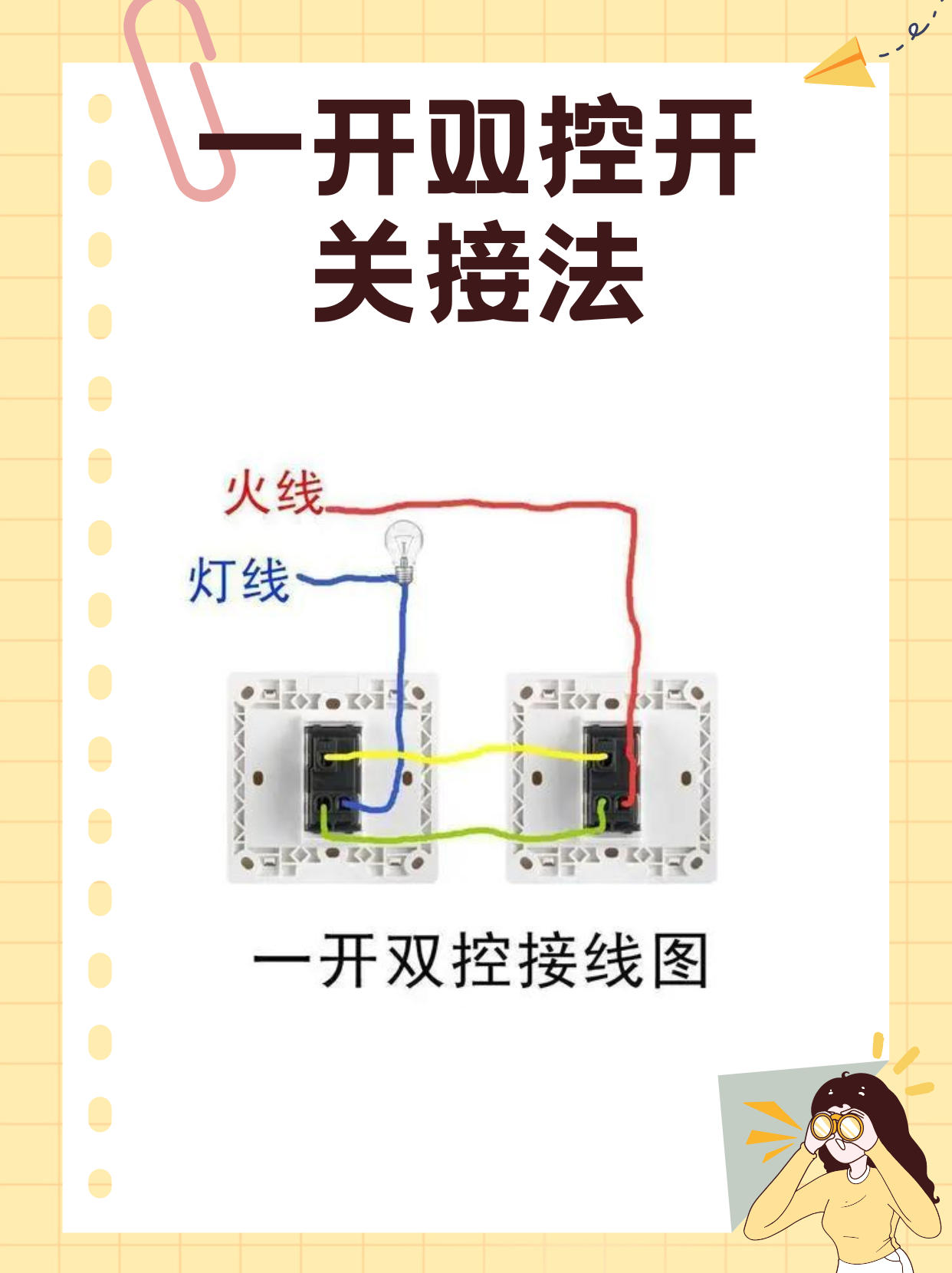 双控开关安装方法图解图片