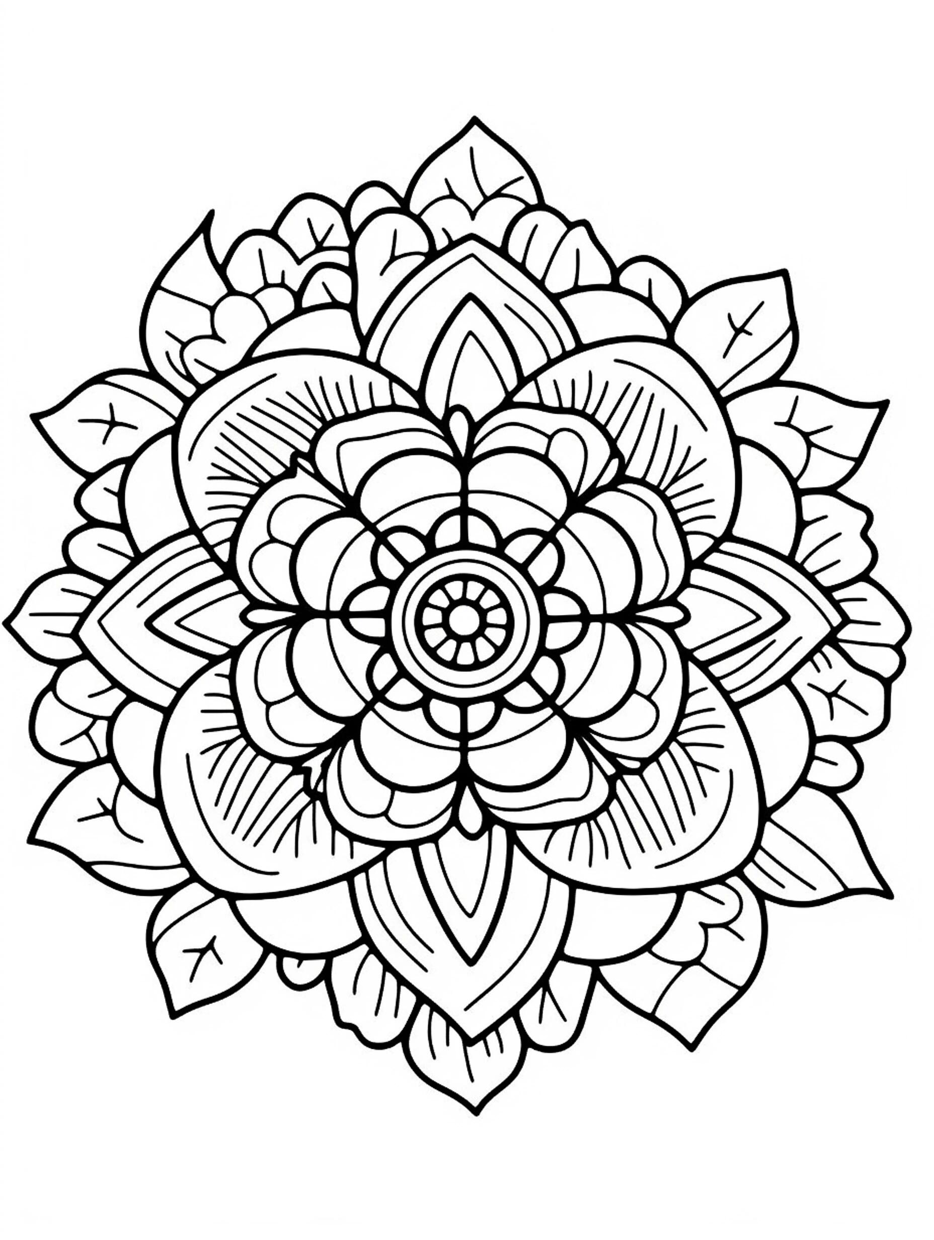 每日ai线稿分享-曼陀罗