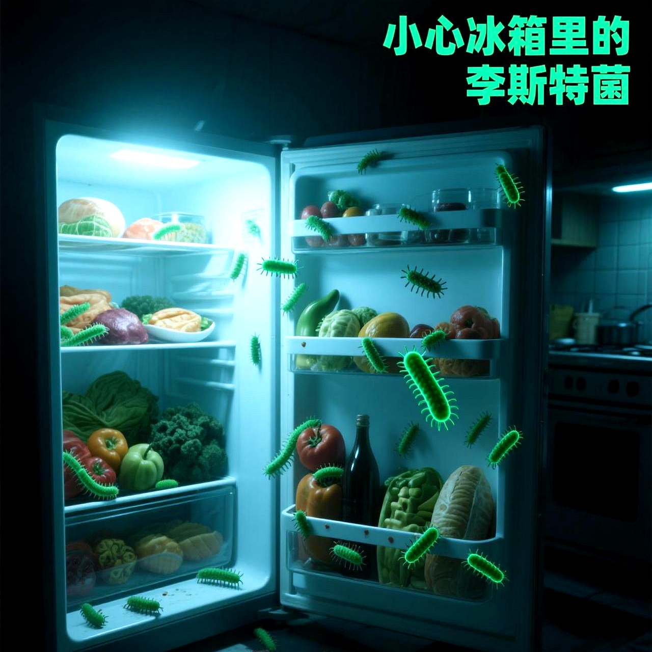 吃了从冰箱里拿出来解冻,洗干净,煮熟的肉以后,得了李斯特菌引起的脑