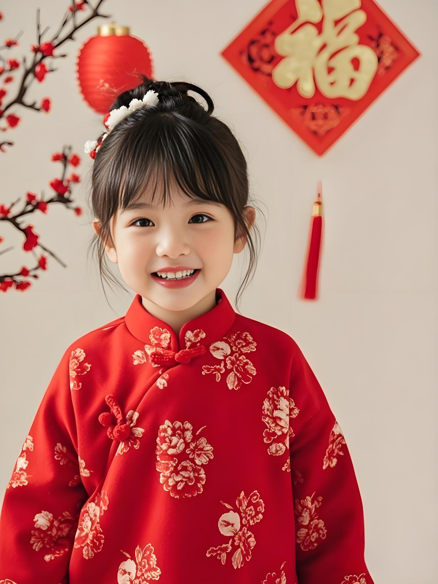 小美女给大家送祝福啦. 2024,再见;2025,你好!